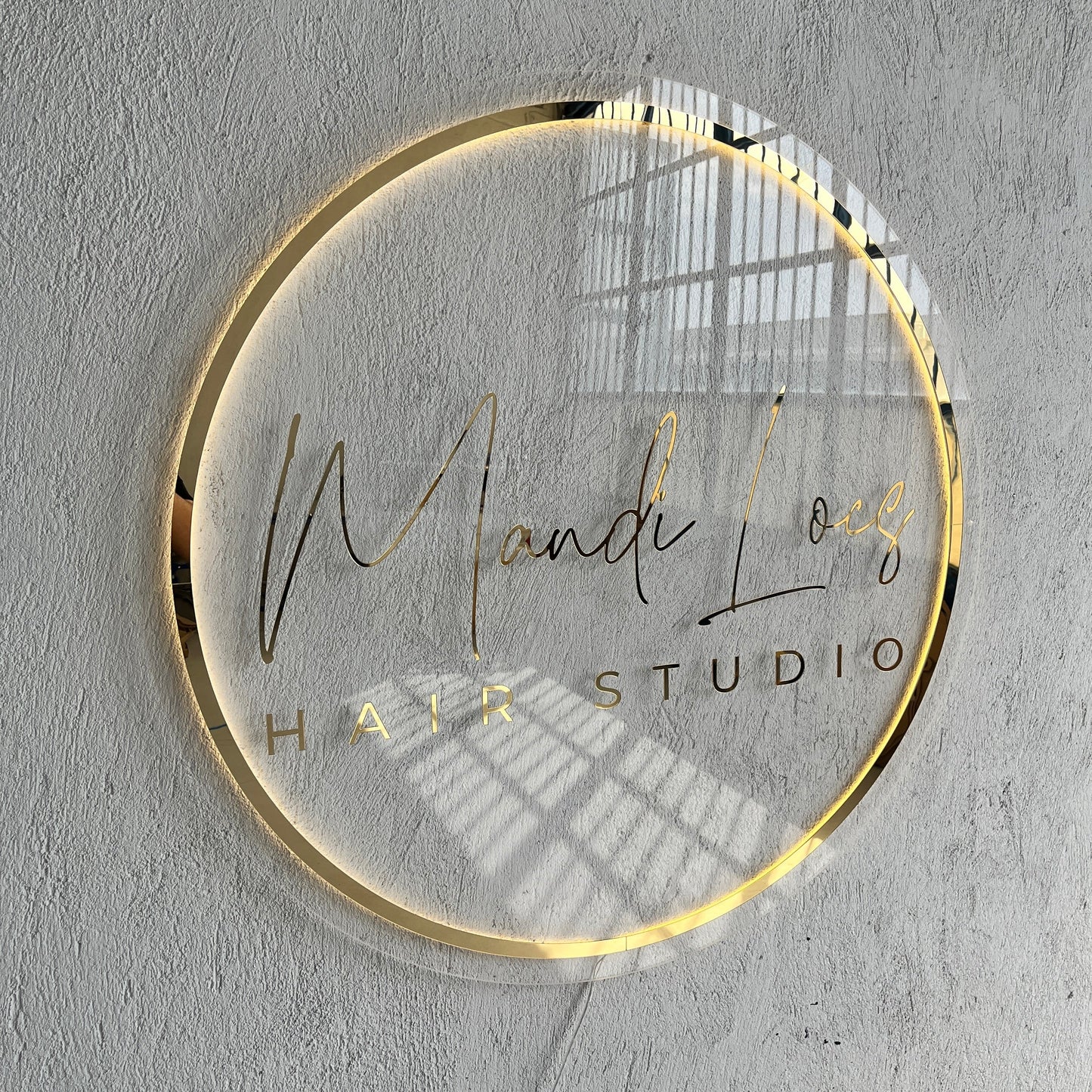 Business Neon Sign | Mirror Neon Sign | Acrylic Custom Logo Decoration