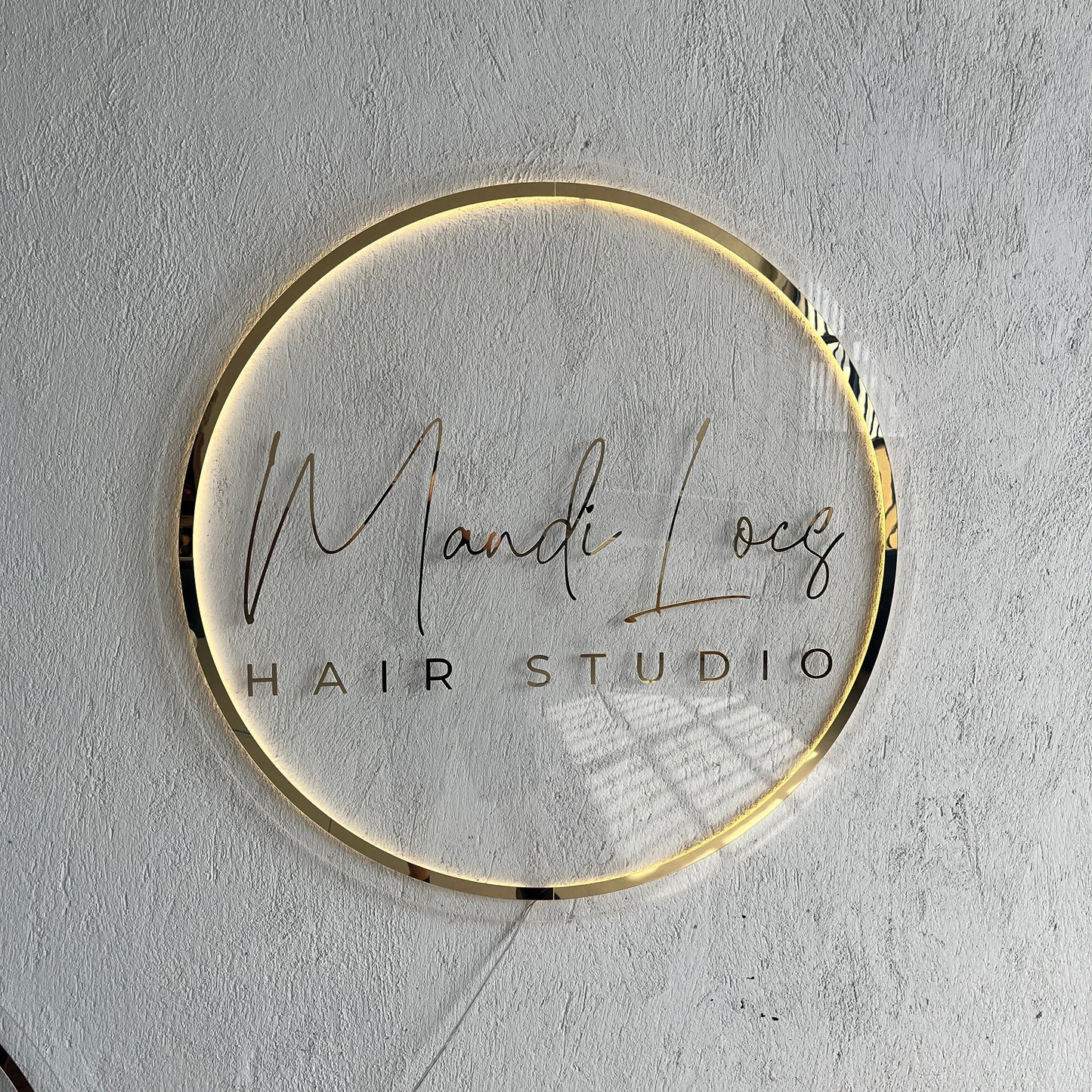 Business Neon Sign | Mirror Neon Sign | Acrylic Custom Logo Decoration