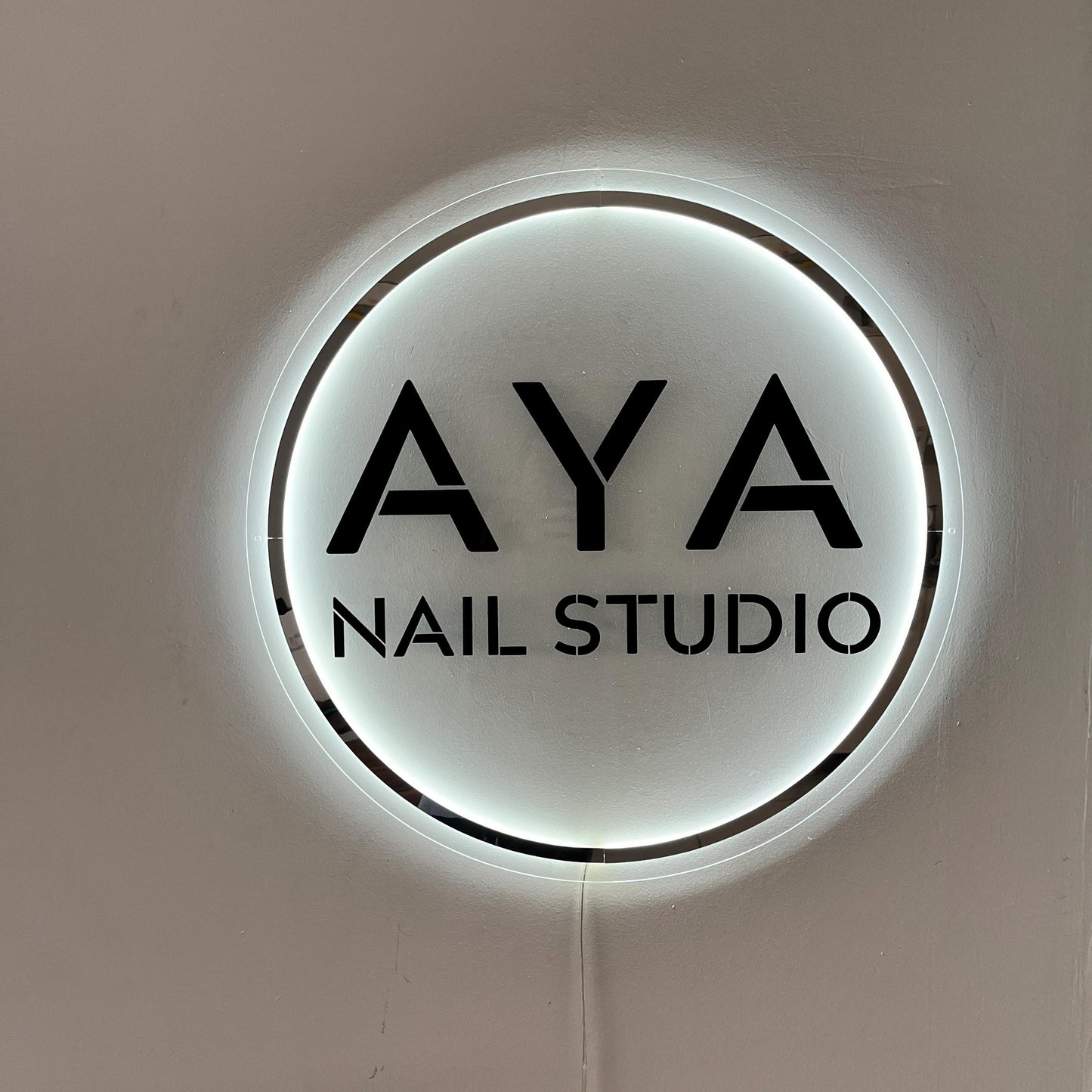 Custom Neon Sign For Business Decor | Acrylic Gold Mirror |
