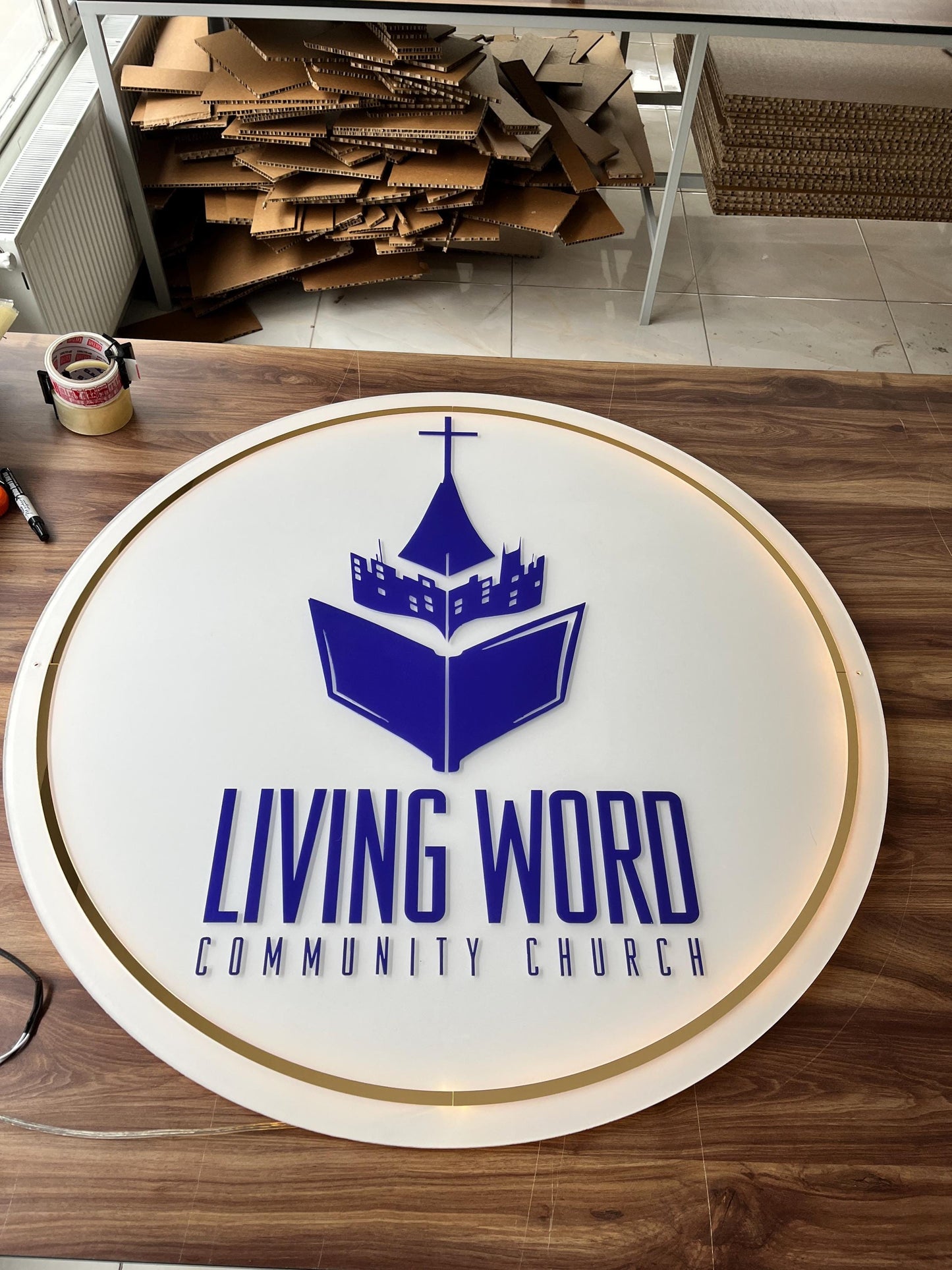 Custom Neon Sign For Business Decor | White Acrylic Sign