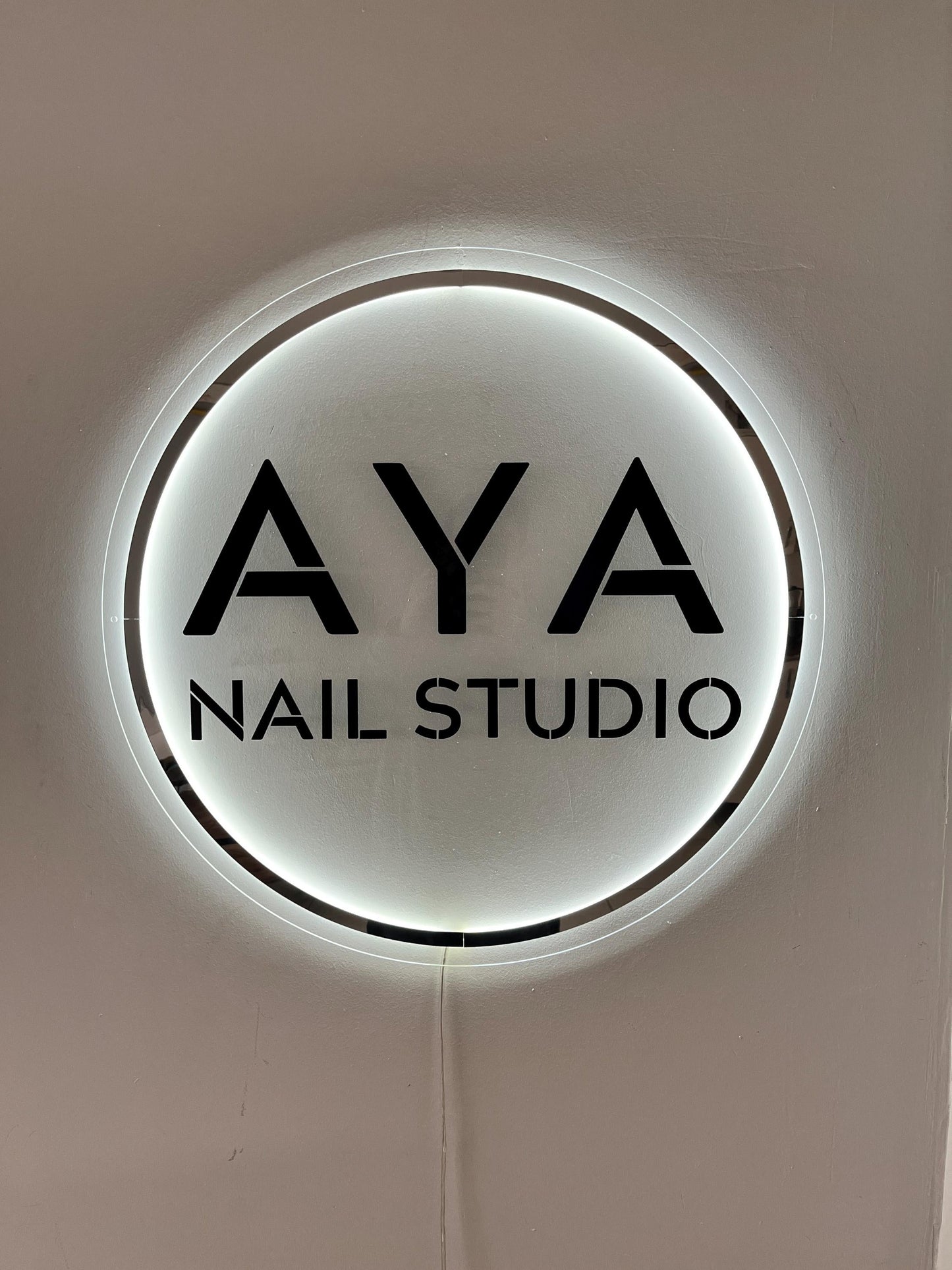 Custom Neon Sign For Business Decor | Acrylic Gold Mirror |