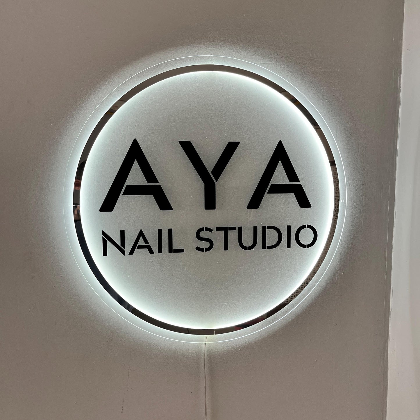 Custom Neon Sign For Business Decor | Acrylic Gold Mirror |