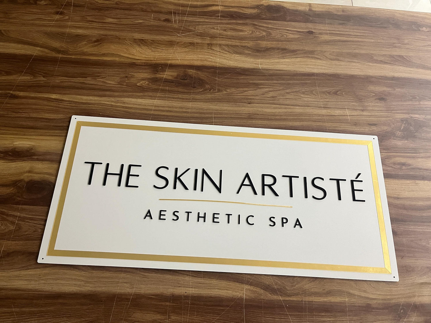 Rectangle Sign For Business Decor | White Background Mirror Sign