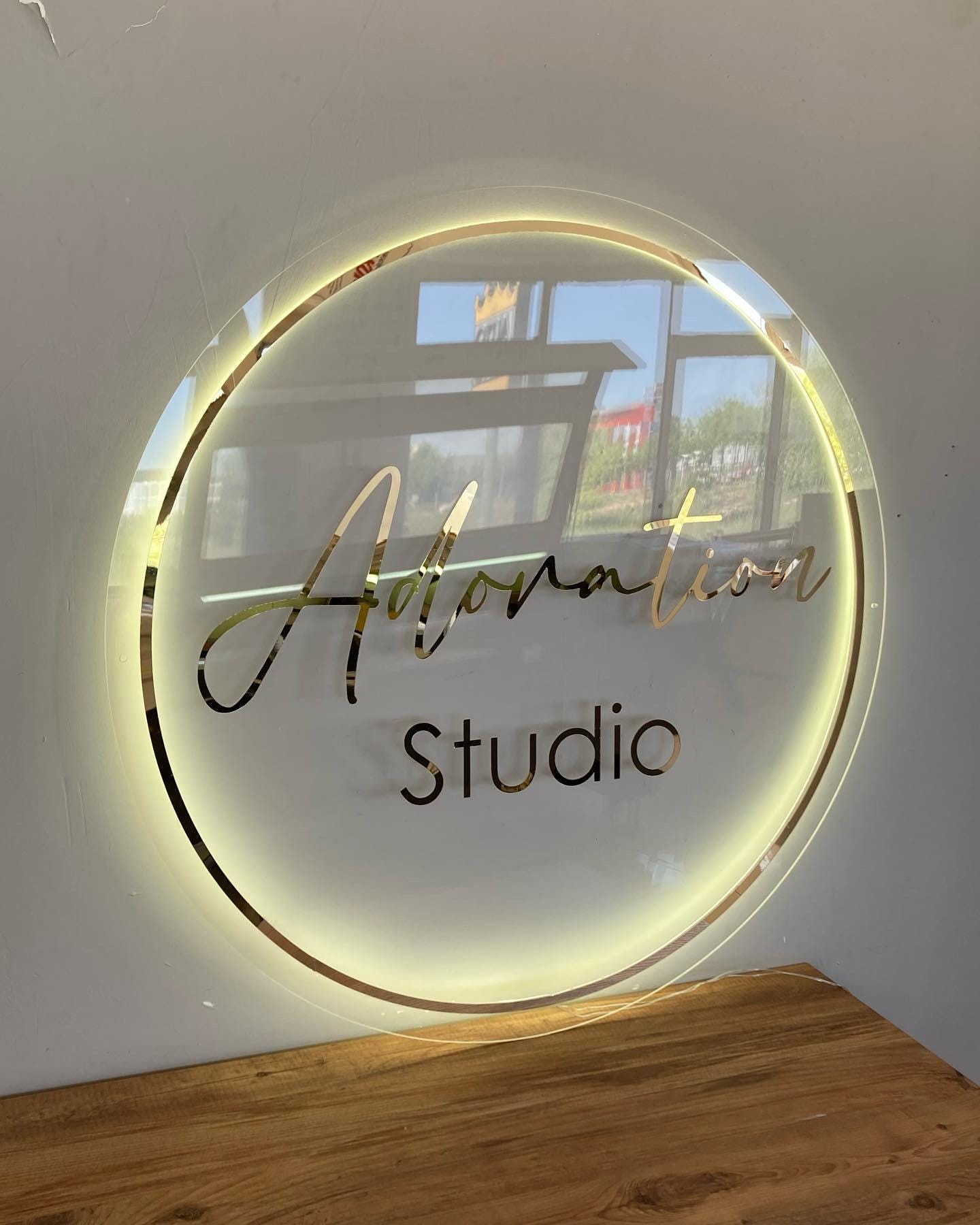 Custom 3D Business Logo Sign, Backlit Acrylic Sign, Personalized Business Name Sign, Salon Wall Decor, Office Sign, Storefront Sign