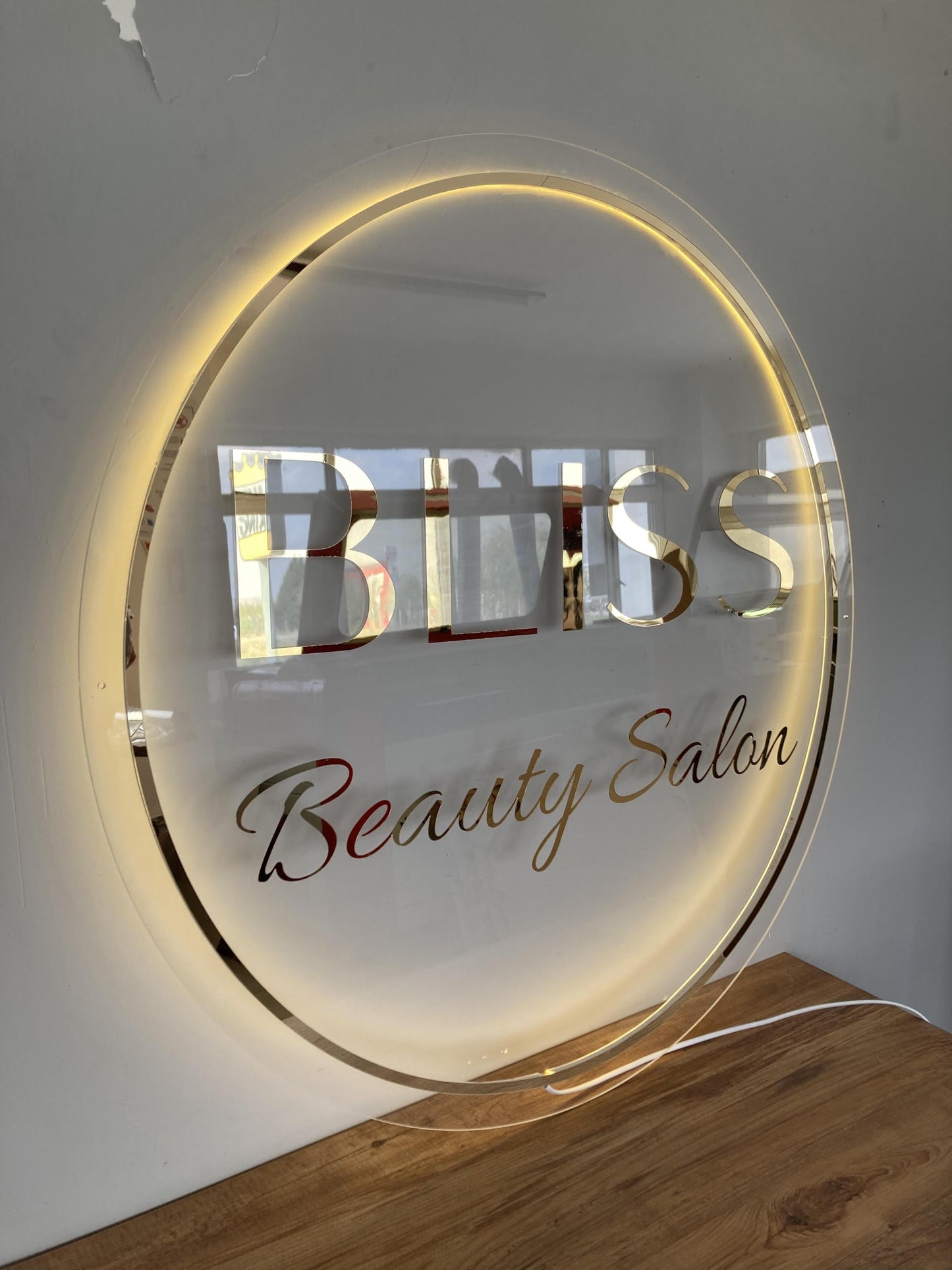 Custom 3D Business Logo Sign, Backlit Acrylic Sign, Personalized Business Name Sign, Salon Wall Decor, Office Sign, Storefront Sign