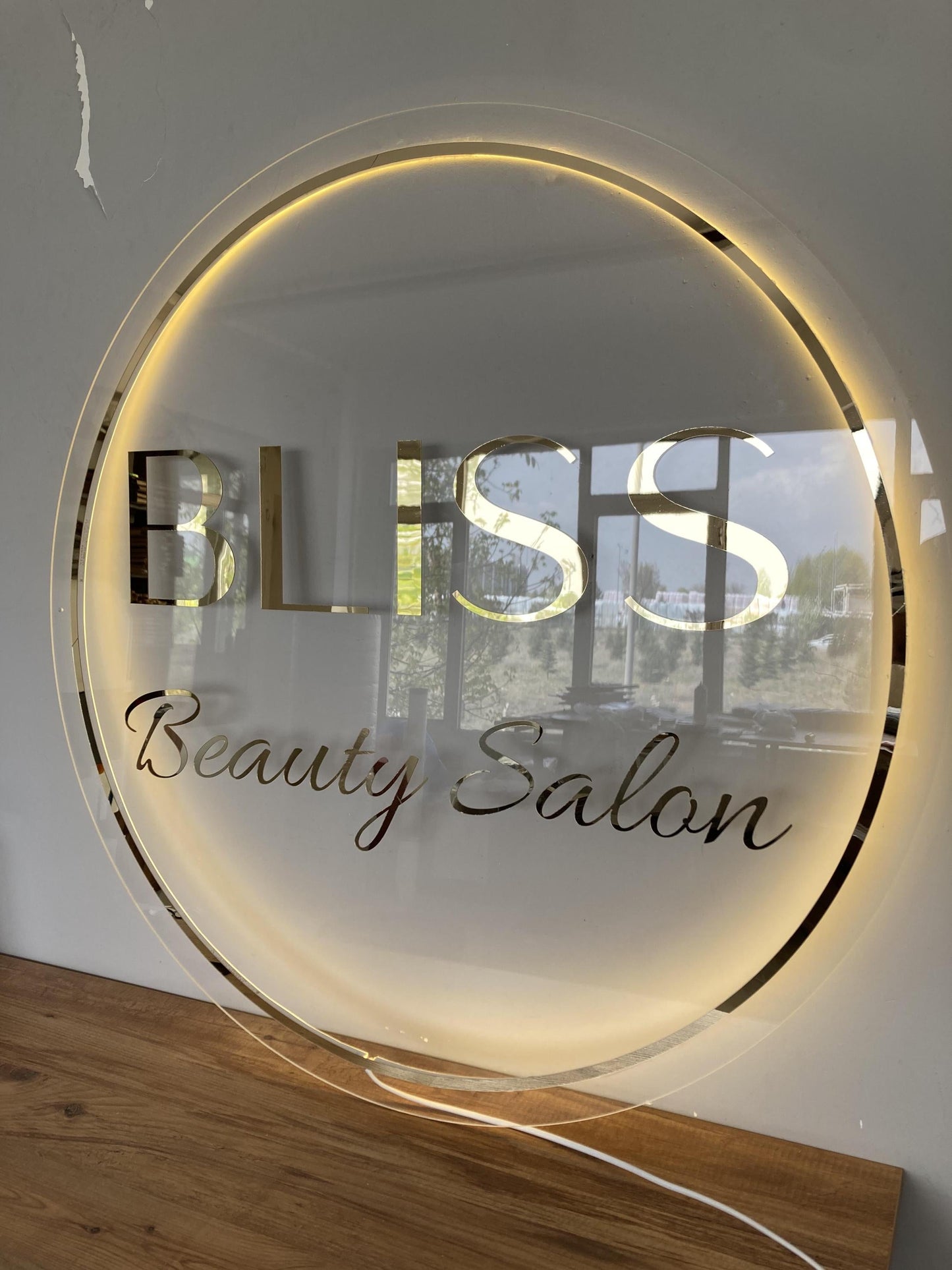 Custom 3D Business Logo Sign, Backlit Acrylic Sign, Personalized Business Name Sign, Salon Wall Decor, Office Sign, Storefront Sign