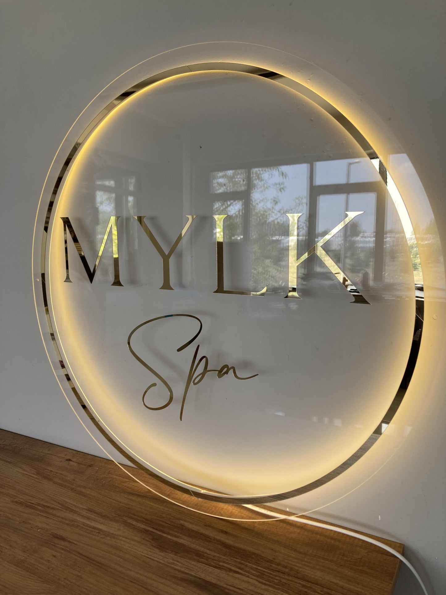 Custom 3D Business Logo Sign, Backlit Acrylic Sign, Personalized Business Name Sign, Salon Wall Decor, Office Sign, Storefront Sign