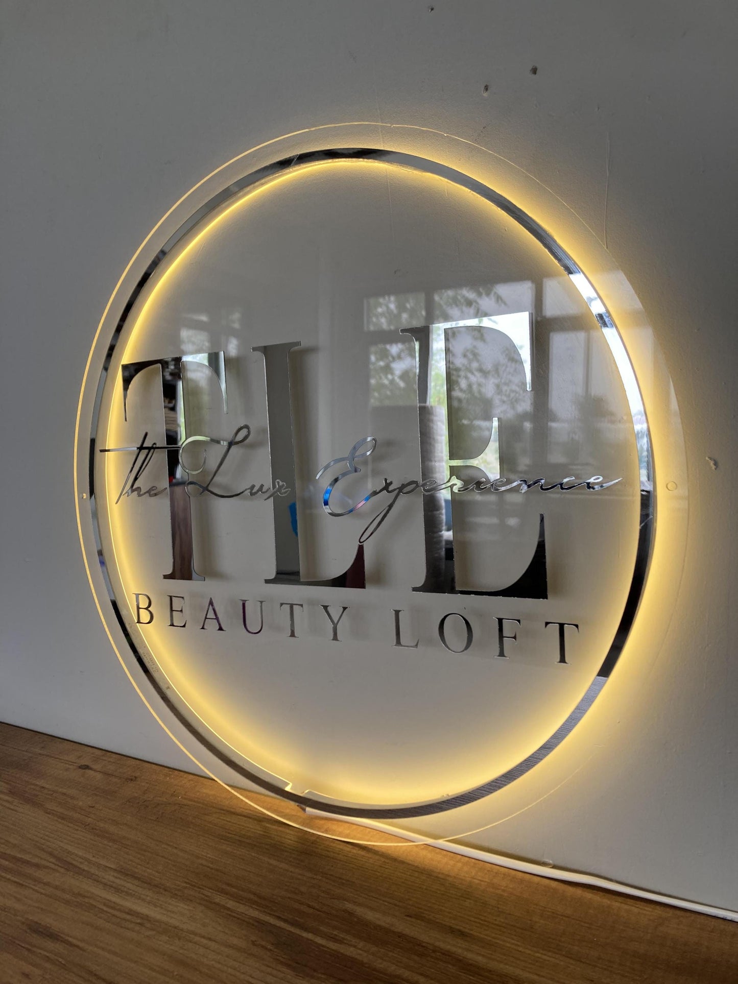 Custom 3D Business Logo Sign, Backlit Acrylic Sign, Personalized Business Name Sign, Salon Wall Decor, Office Sign, Storefront Sign