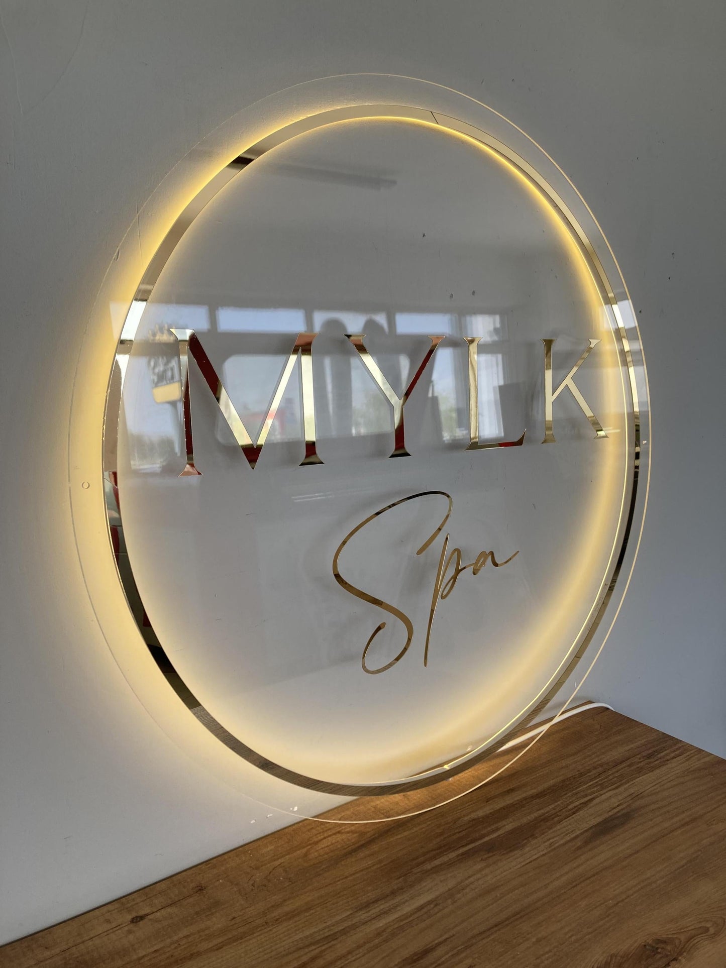 Custom 3D Business Logo Sign, Backlit Acrylic Sign, Personalized Business Name Sign, Salon Wall Decor, Office Sign, Storefront Sign