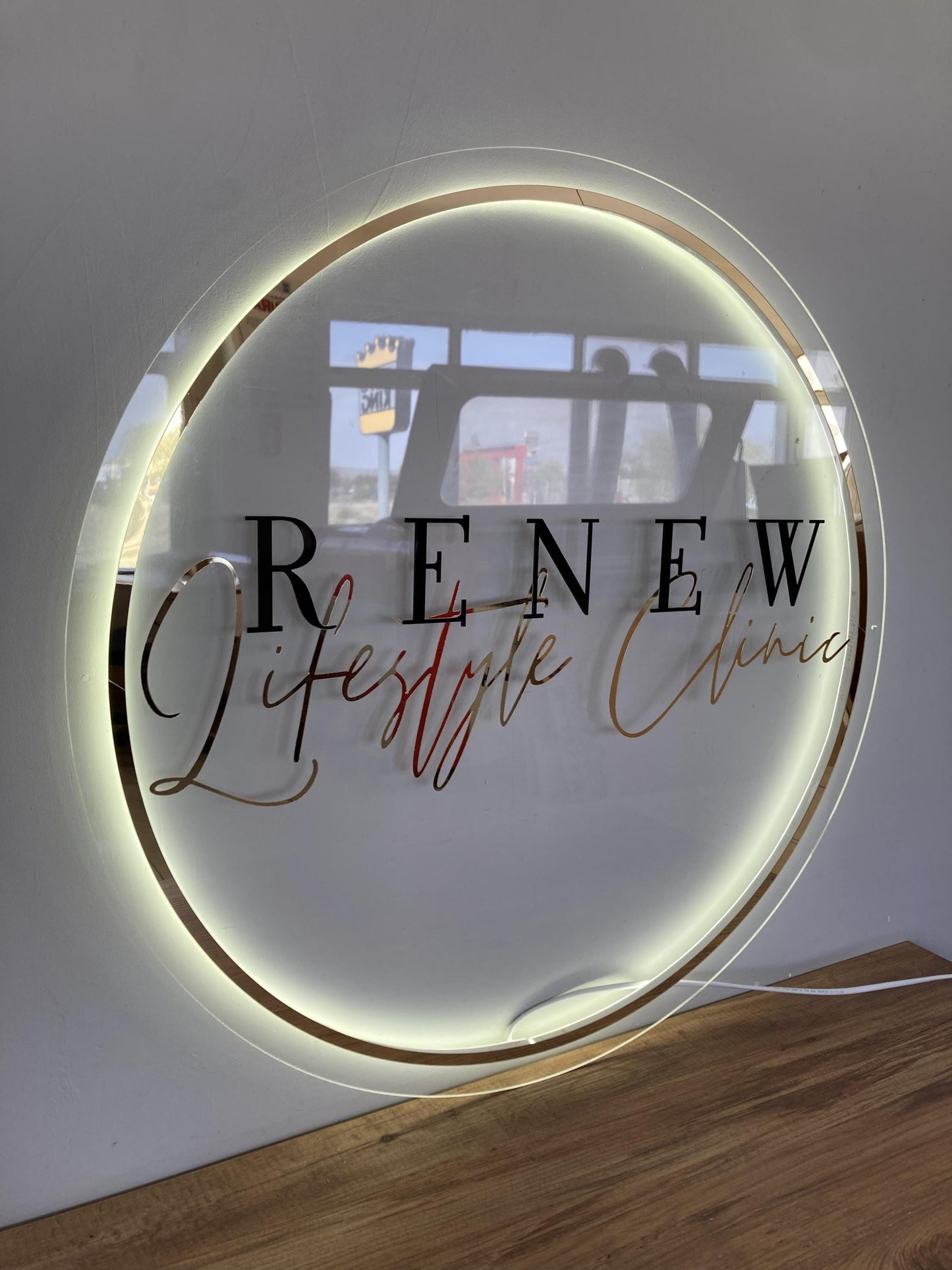 Custom 3D Business Logo Sign, Backlit Acrylic Sign, Personalized Business Name Sign, Salon Wall Decor, Office Sign, Storefront Sign