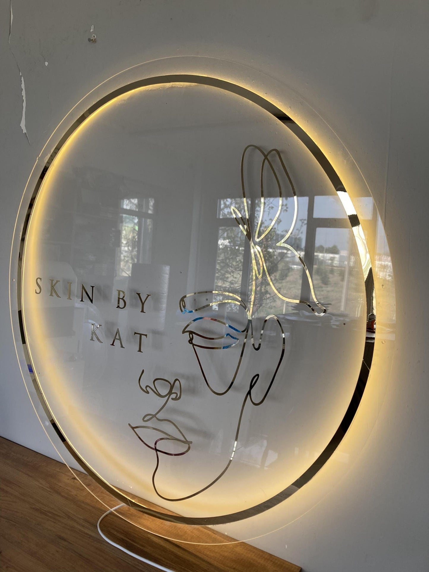 Custom 3D Business Logo Sign, Backlit Acrylic Sign, Personalized Business Name Sign, Salon Wall Decor, Office Sign, Storefront Sign