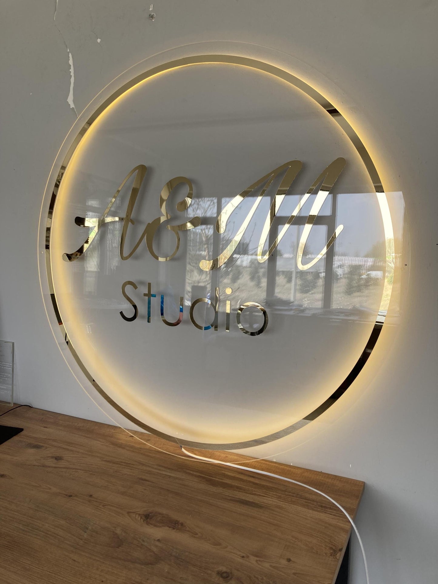 Custom 3D Business Logo Sign, Backlit Acrylic Sign, Personalized Business Name Sign, Salon Wall Decor, Office Sign, Storefront Sign
