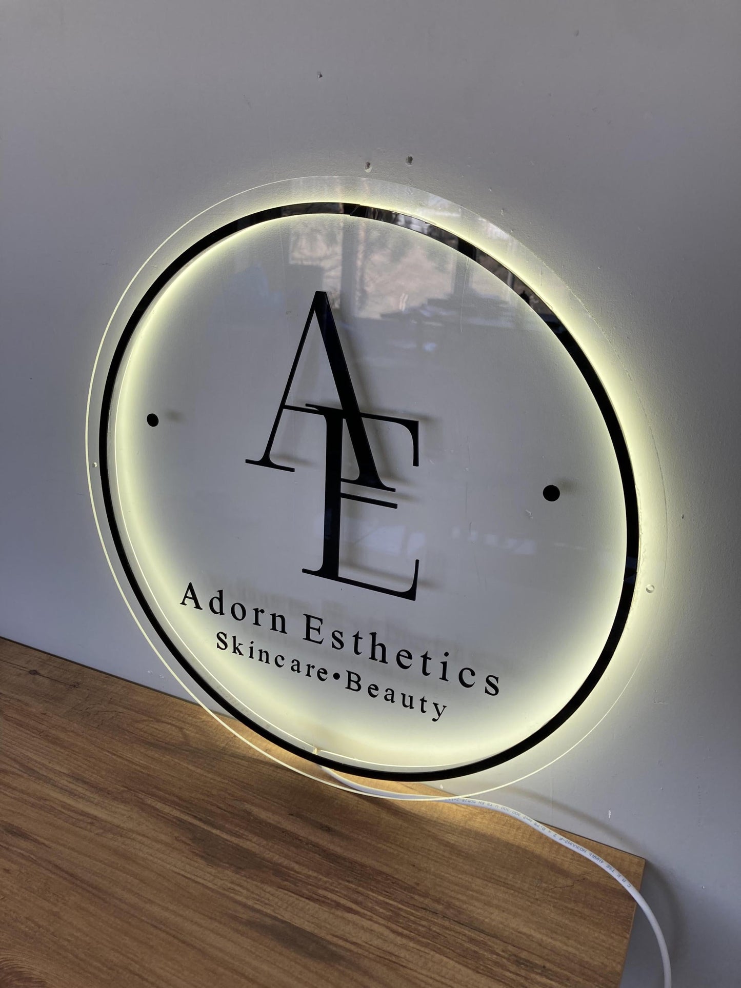 Custom 3D Business Logo Sign, Backlit Acrylic Sign, Personalized Business Name Sign, Salon Wall Decor, Office Sign, Storefront Sign