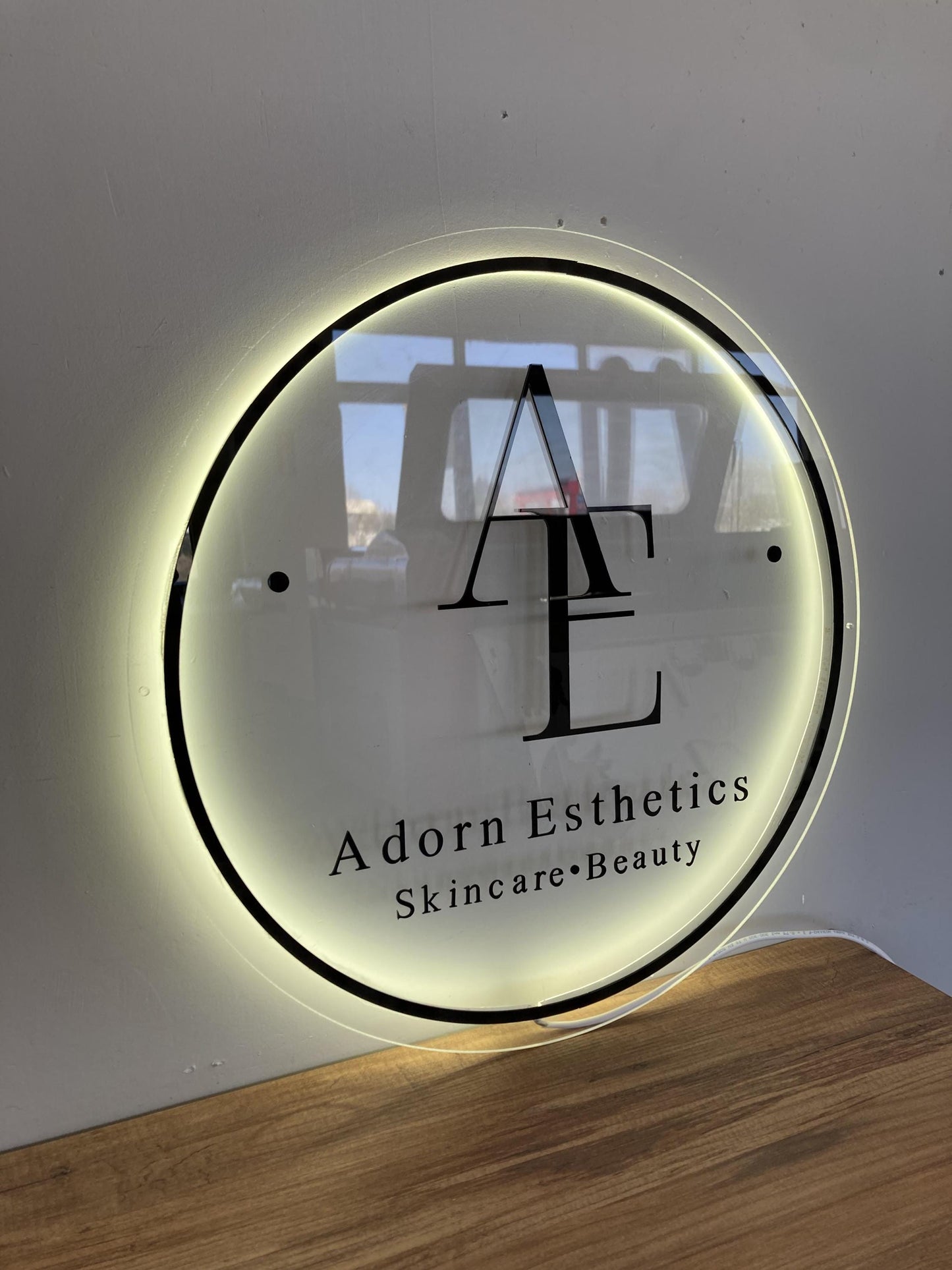 Custom 3D Business Logo Sign, Backlit Acrylic Sign, Personalized Business Name Sign, Salon Wall Decor, Office Sign, Storefront Sign