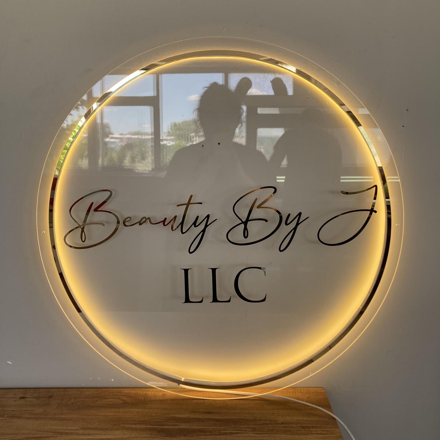 Custom 3D Business Logo Sign, Backlit Acrylic Sign, Personalized Business Name Sign, Salon Wall Decor, Office Sign, Storefront Sign