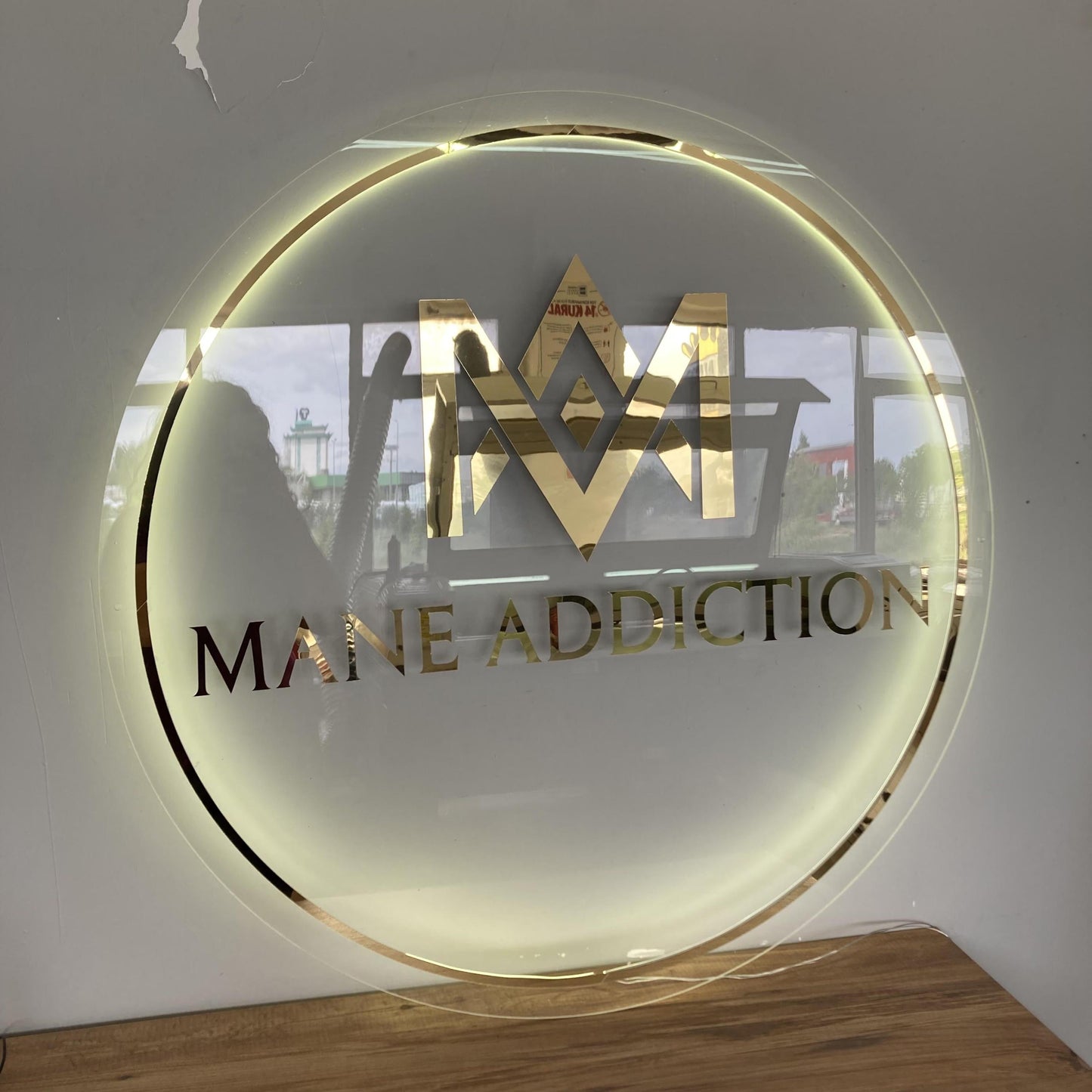 Custom 3D Business Logo Sign, Backlit Acrylic Sign, Personalized Business Name Sign, Salon Wall Decor, Office Sign, Storefront Sign