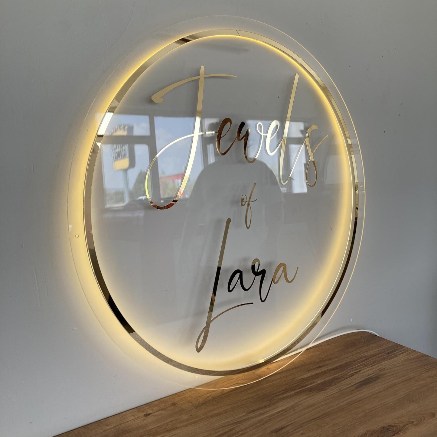 Custom 3D Business Logo Sign, Backlit Acrylic Sign, Personalized Business Name Sign, Salon Wall Decor, Office Sign, Storefront Sign