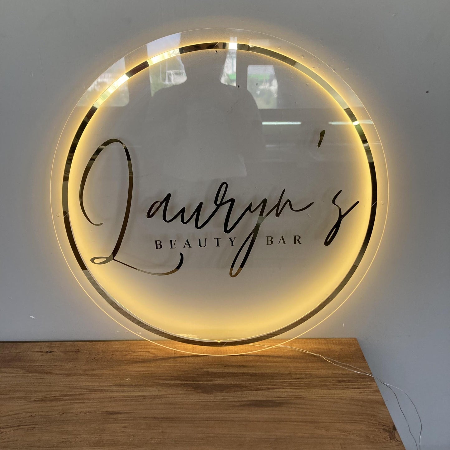 Custom 3D Business Logo Sign, Backlit Acrylic Sign, Personalized Business Name Sign, Salon Wall Decor, Office Sign, Storefront Sign