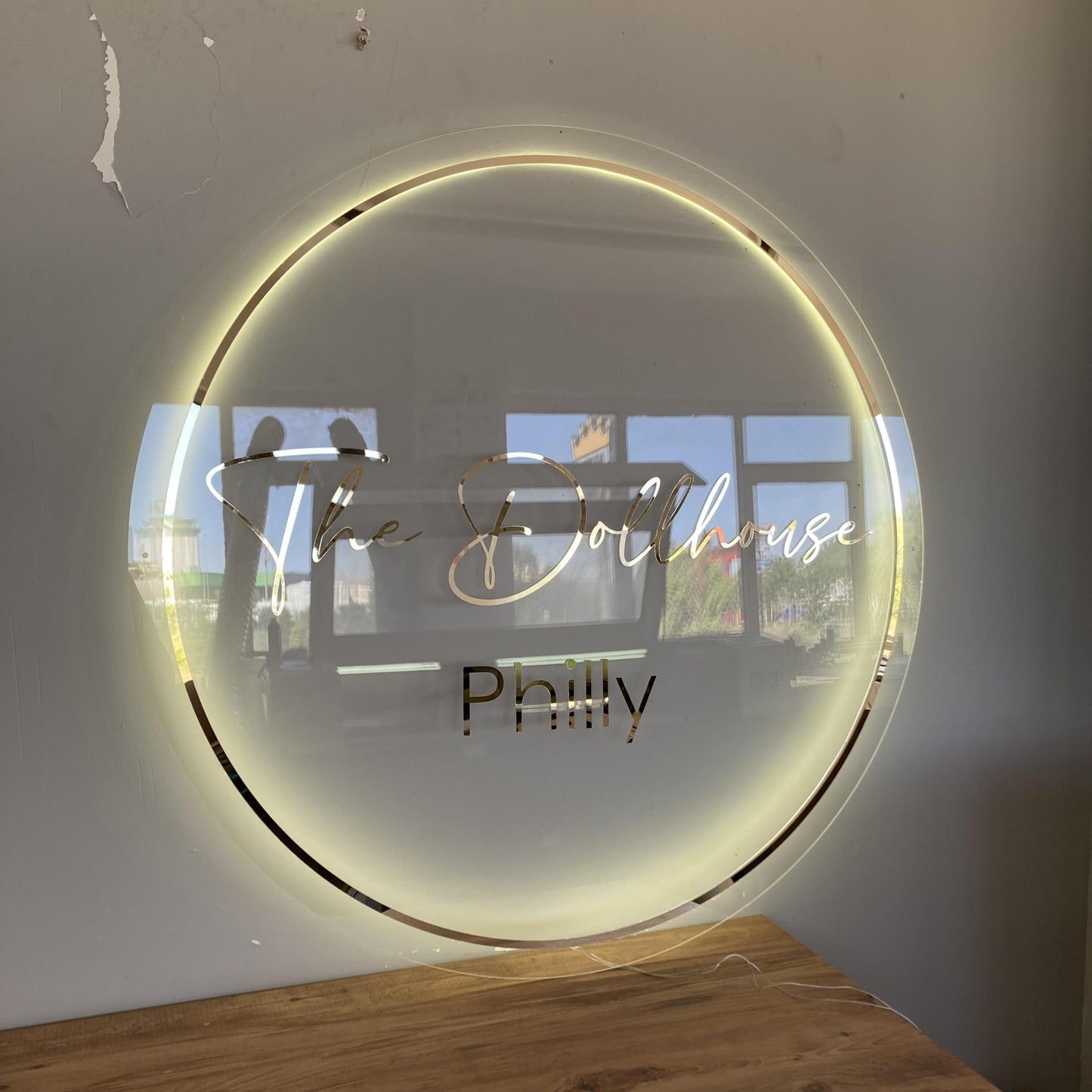 Custom 3D Business Logo Sign, Backlit Acrylic Sign, Personalized Business Name Sign, Salon Wall Decor, Office Sign, Storefront Sign