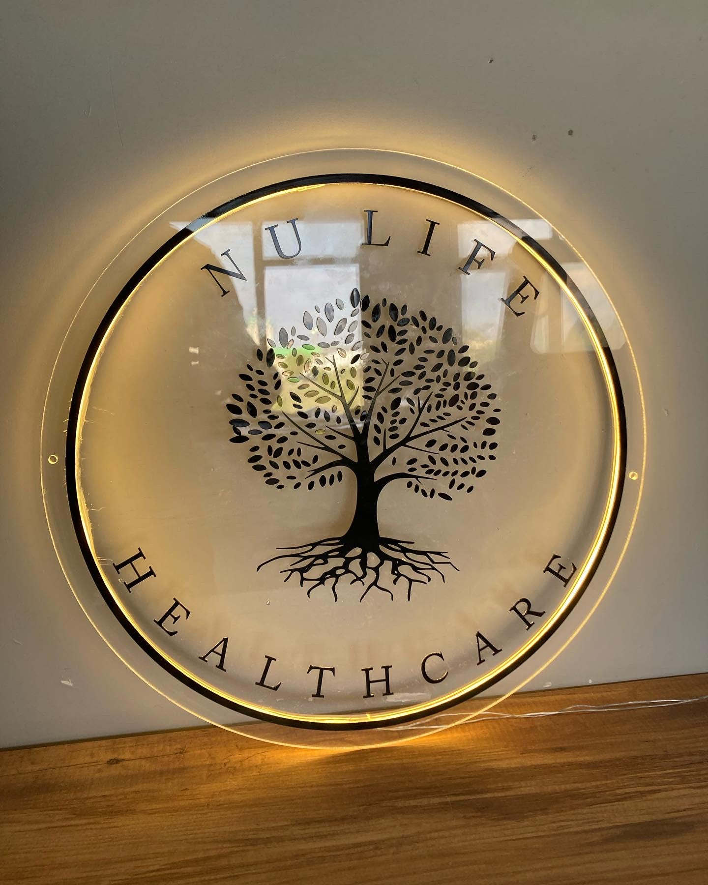 Custom 3D Business Logo Sign, Backlit Acrylic Sign, Personalized Business Name Sign, Salon Wall Decor, Office Sign, Storefront Sign