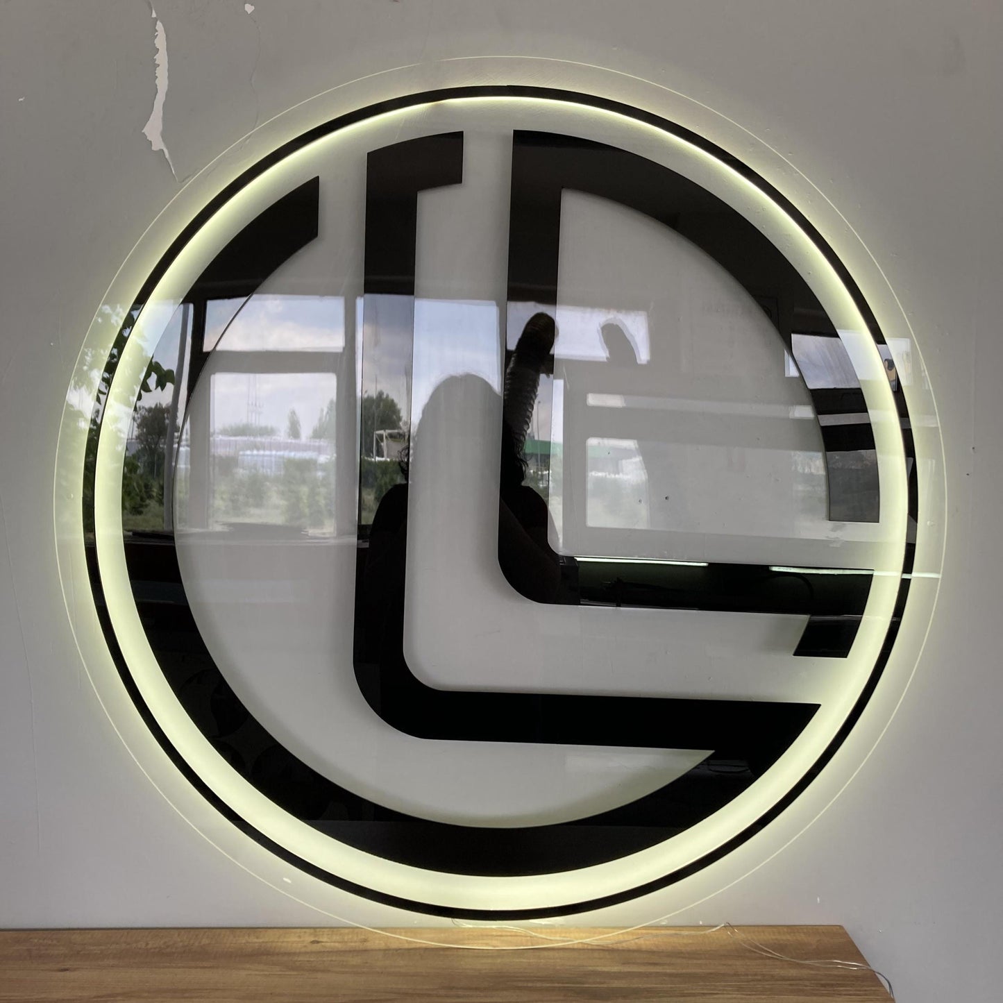 Custom 3D Business Logo Sign, Backlit Acrylic Sign, Personalized Business Name Sign, Salon Wall Decor, Office Sign, Storefront Sign