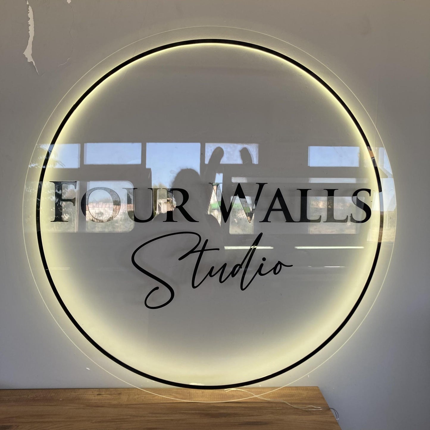 Custom 3D Business Logo Sign, Backlit Acrylic Sign, Personalized Business Name Sign, Salon Wall Decor, Office Sign, Storefront Sign