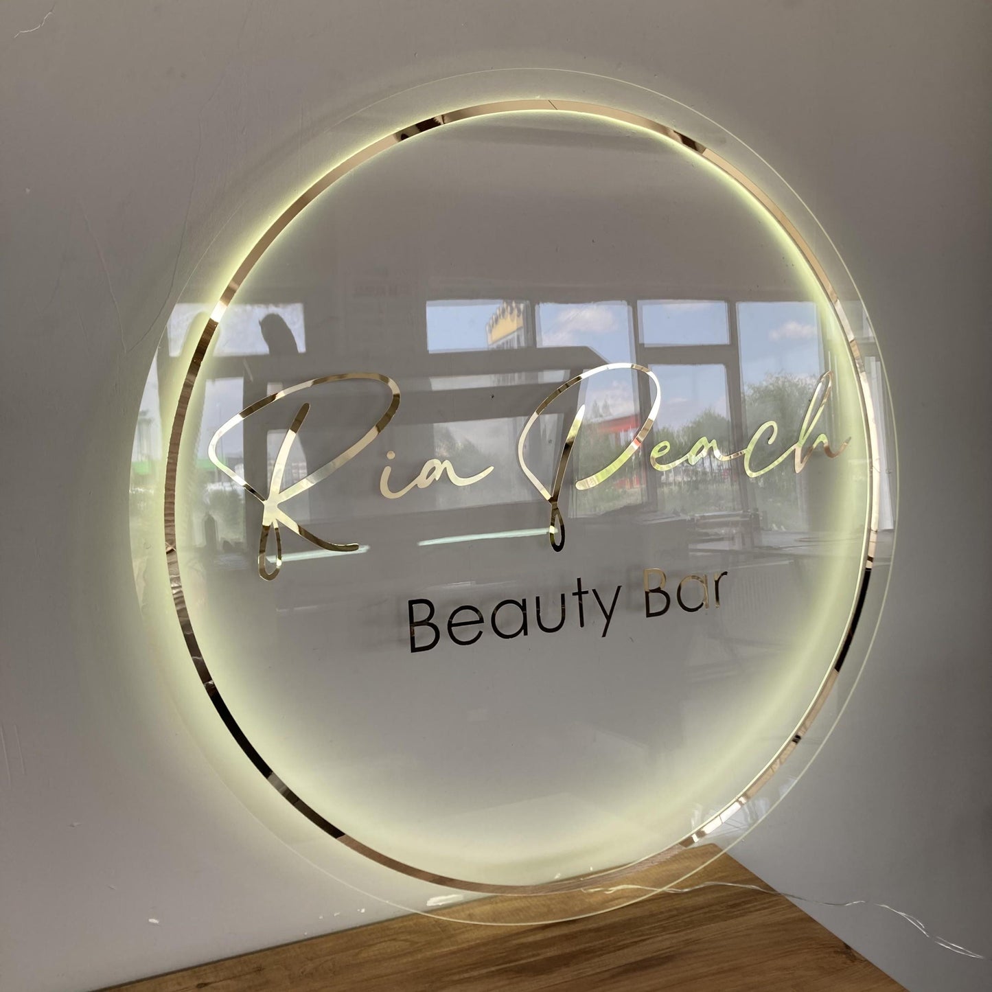 Custom 3D Business Logo Sign, Backlit Acrylic Sign, Personalized Business Name Sign, Salon Wall Decor, Office Sign, Storefront Sign