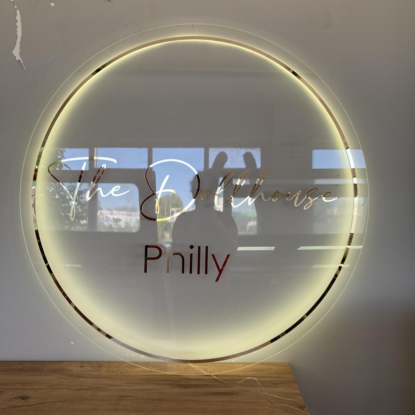 Custom 3D Business Logo Sign, Backlit Acrylic Sign, Personalized Business Name Sign, Salon Wall Decor, Office Sign, Storefront Sign