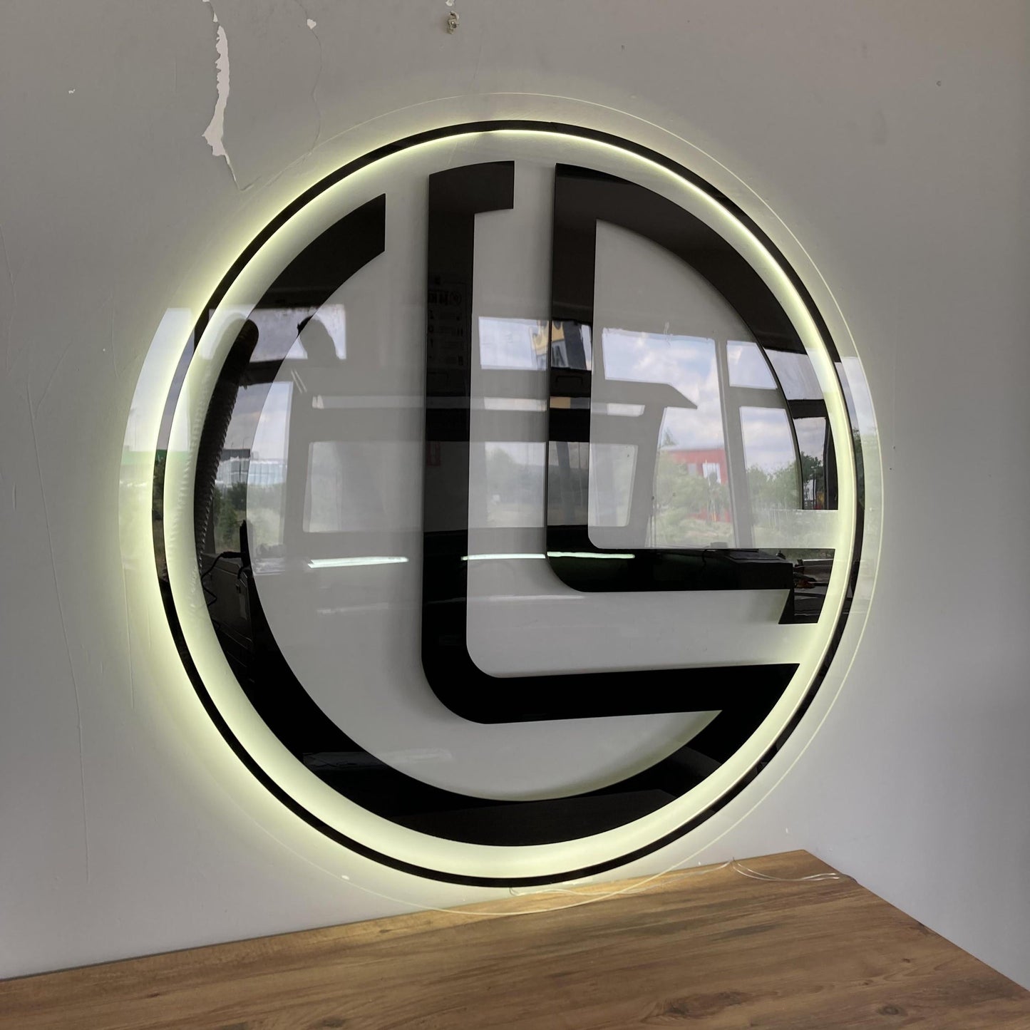Custom Business Logo Sign, Backlit Acrylic Sign, Personalized Business Name Sign, Salon Wall Decor, Office Sign, Storefront Sign
