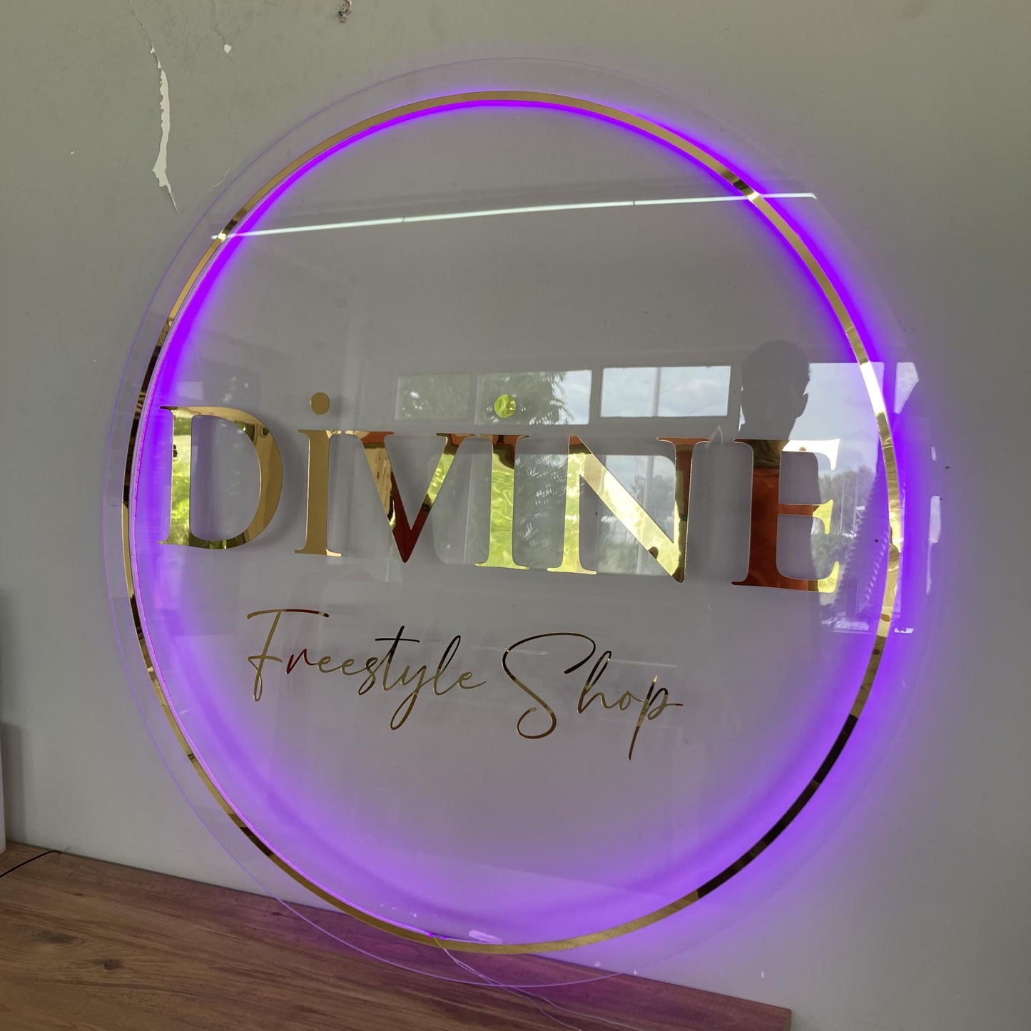 Custom 3D Business Logo Sign, Backlit Acrylic Sign, Personalized Business Name Sign, Salon Wall Decor, Office Sign, Storefront Sign