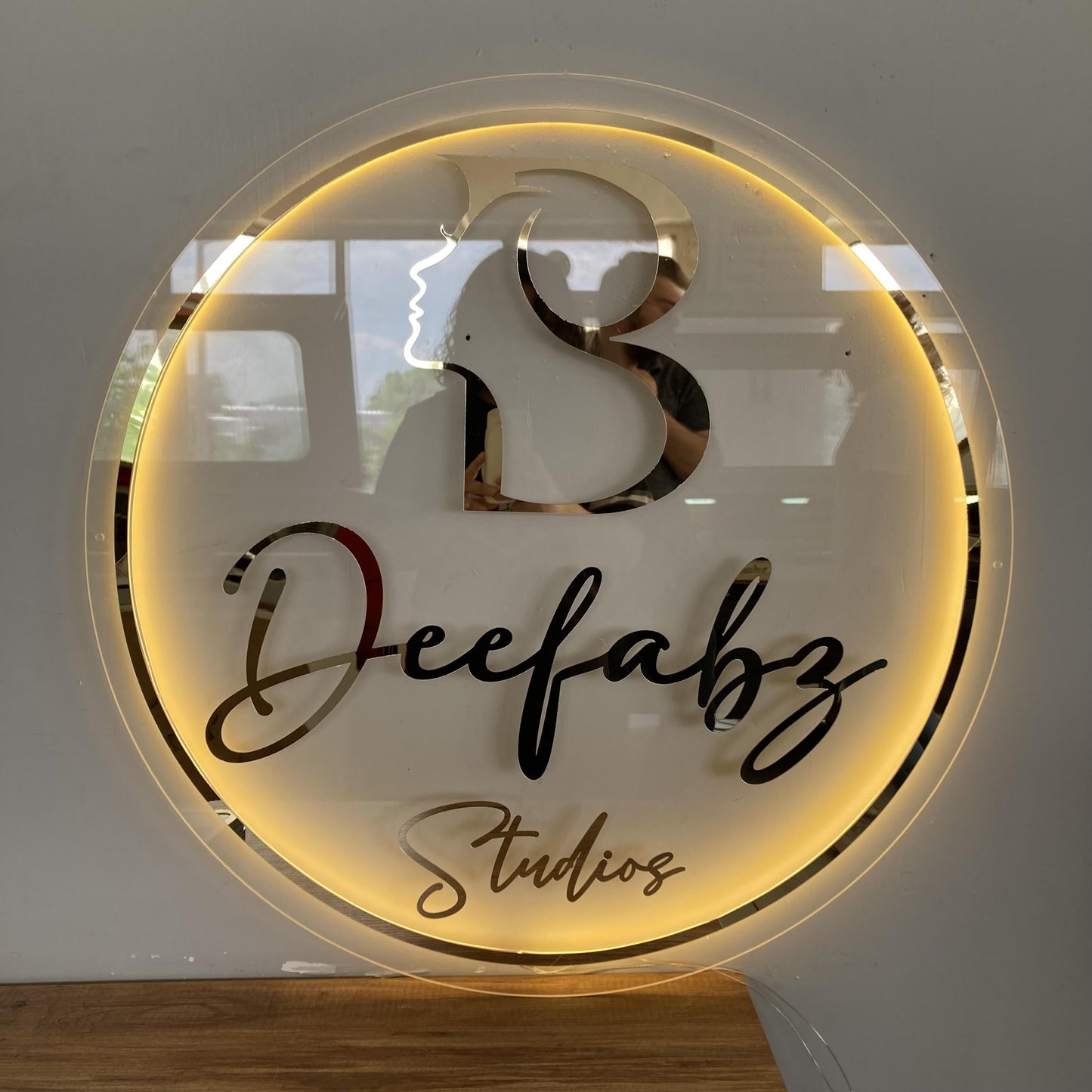 Custom 3D Business Logo Sign, Backlit Acrylic Sign, Personalized Business Name Sign, Salon Wall Decor, Office Sign, Storefront Sign