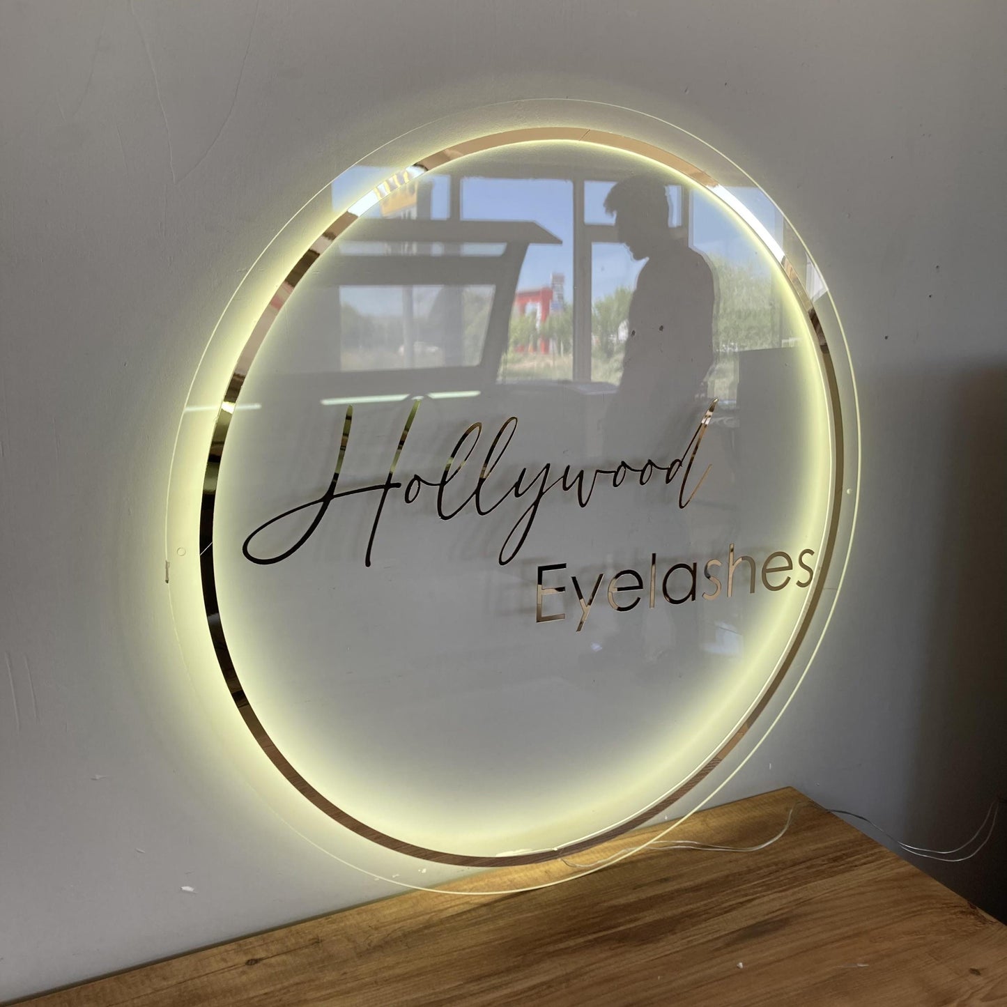 Custom 3D Business Logo Sign, Backlit Acrylic Sign, Personalized Business Name Sign, Salon Wall Decor, Office Sign, Storefront Sign