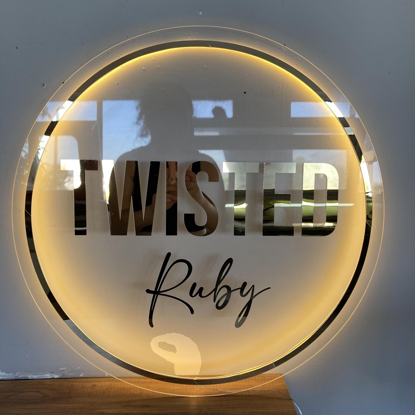 Custom 3D Business Logo Sign, Backlit Acrylic Sign, Personalized Business Name Sign, Salon Wall Decor, Office Sign, Storefront Sign