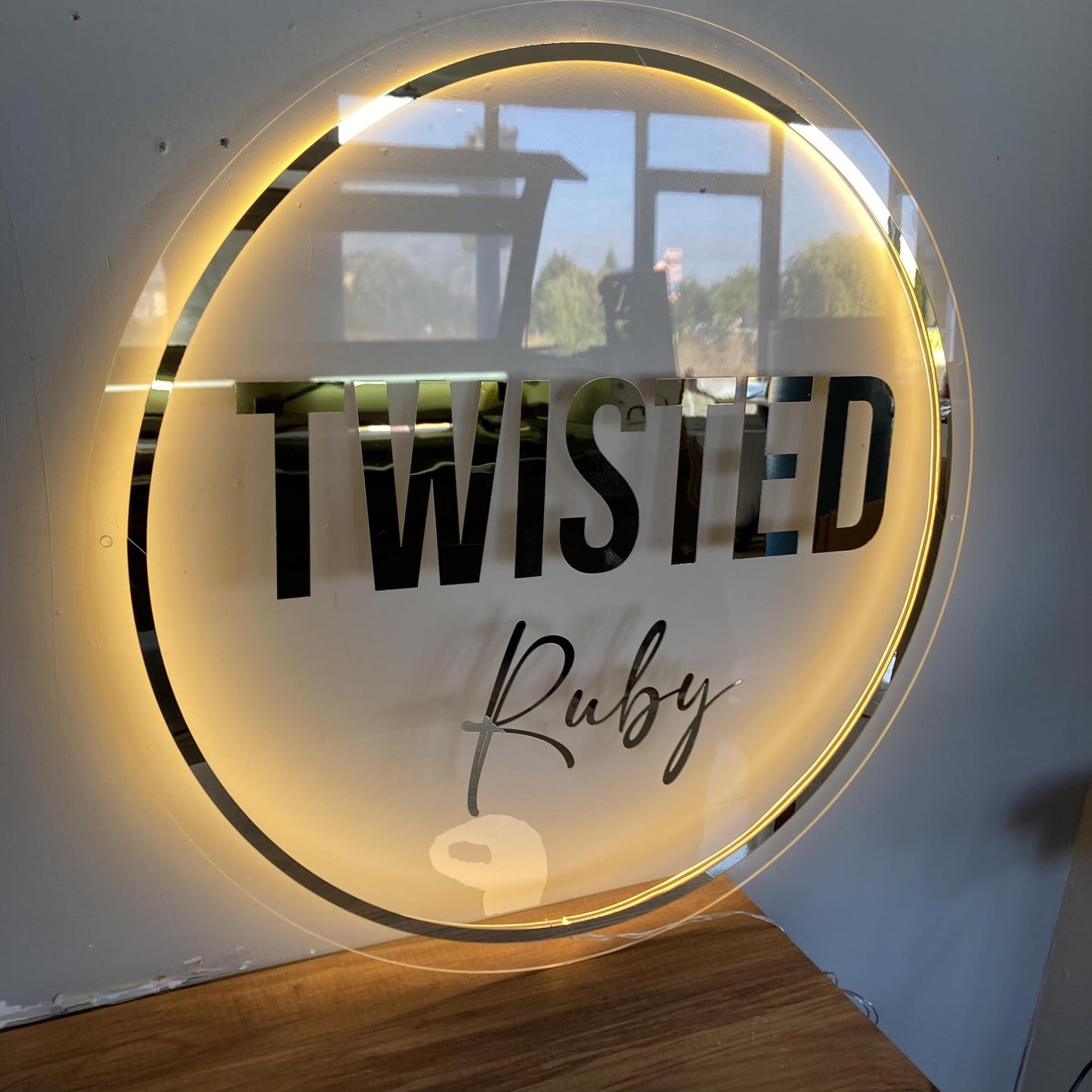 Custom 3D Business Logo Sign, Backlit Acrylic Sign, Personalized Business Name Sign, Salon Wall Decor, Office Sign, Storefront Sign