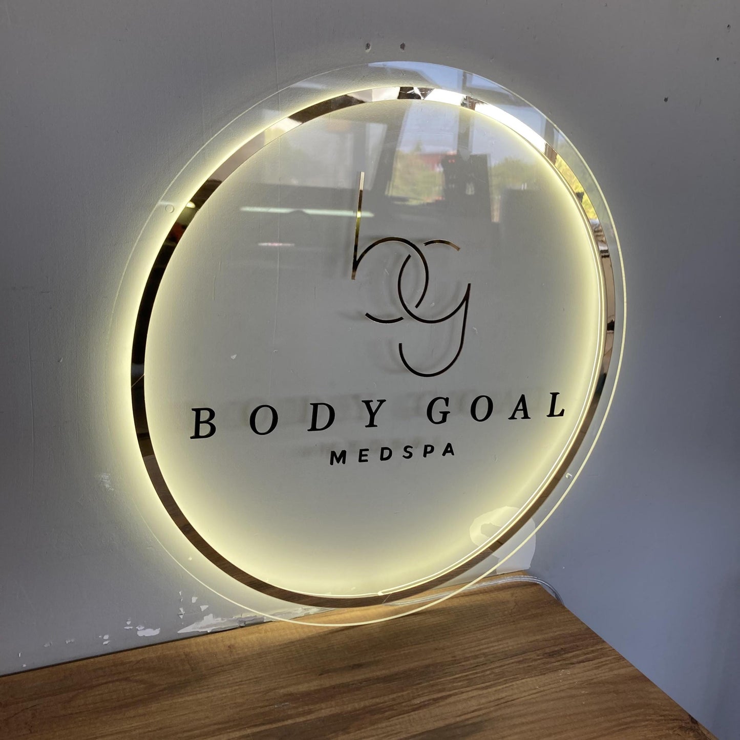 Custom 3D Business Logo Sign, Backlit Acrylic Sign, Personalized Business Name Sign, Salon Wall Decor, Office Sign, Storefront Sign