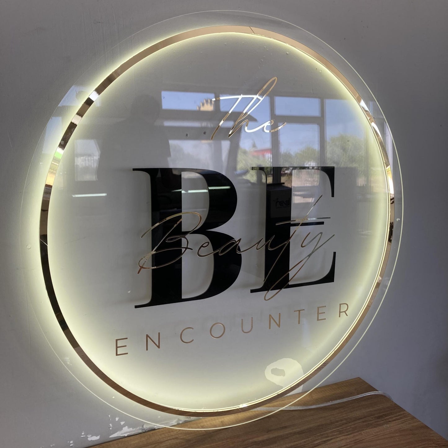 Custom 3D Business Logo Sign, Backlit Acrylic Sign, Personalized Business Name Sign, Salon Wall Decor, Office Sign, Storefront Sign