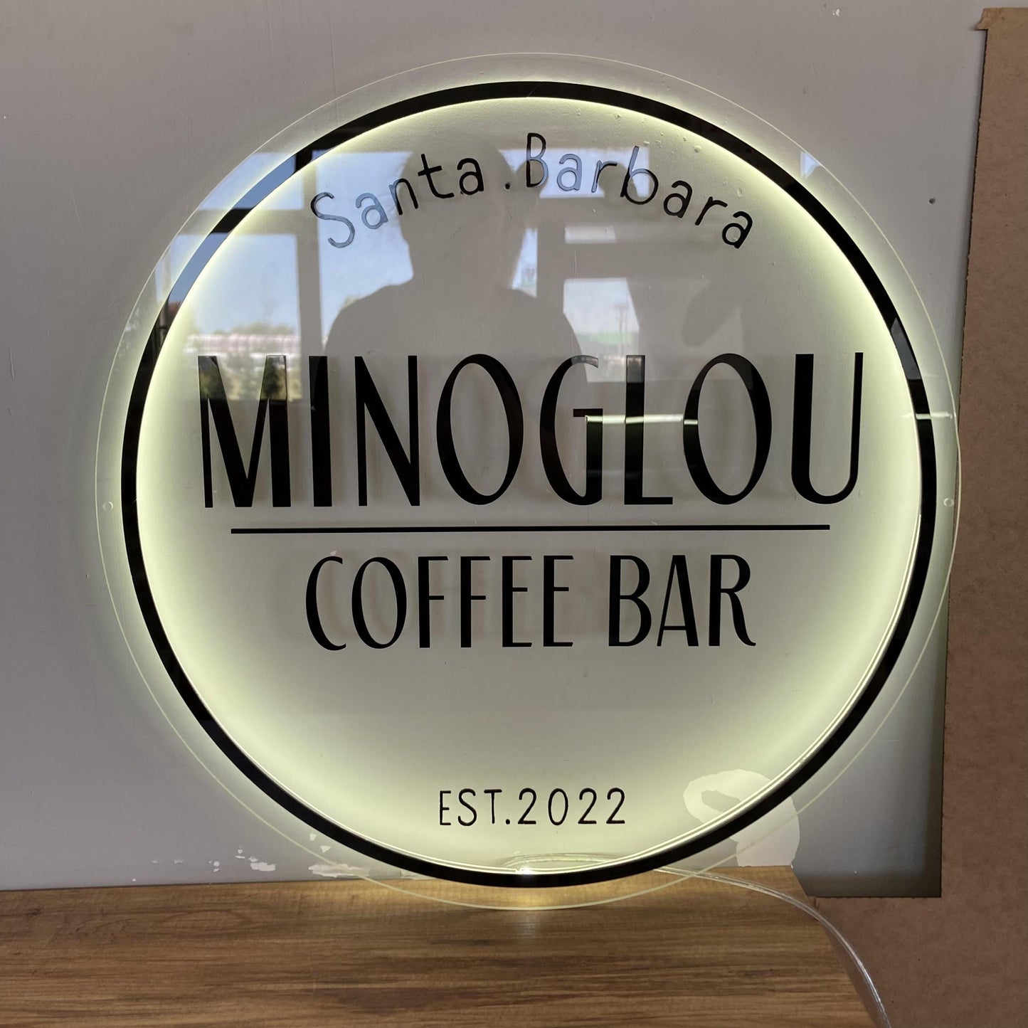 Custom 3D Business Logo Sign, Backlit Acrylic Sign, Personalized Business Name Sign, Salon Wall Decor, Office Sign, Storefront Sign