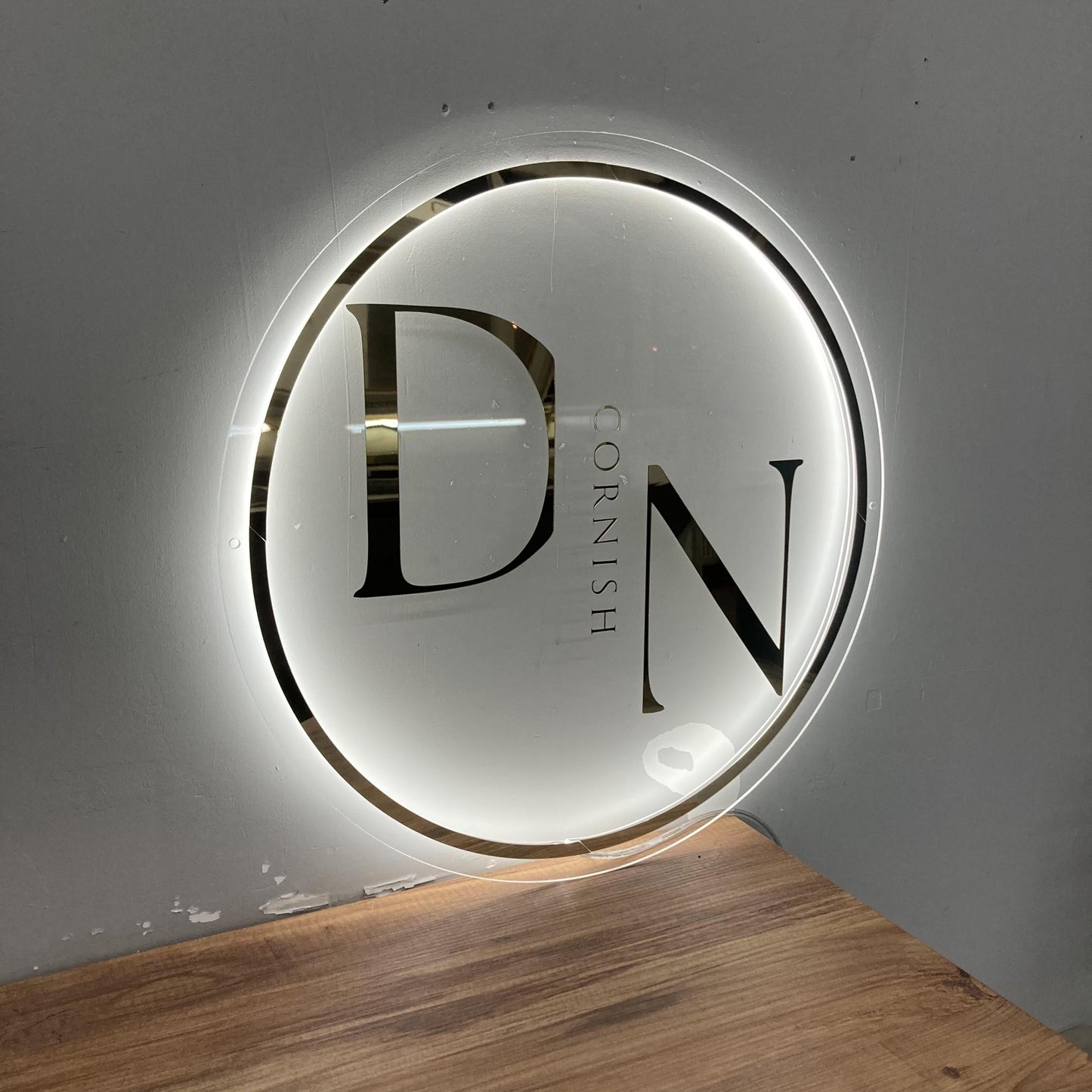Custom 3D Business Logo Sign, Backlit Acrylic Sign, Personalized Business Name Sign, Salon Wall Decor, Office Sign, Storefront Sign