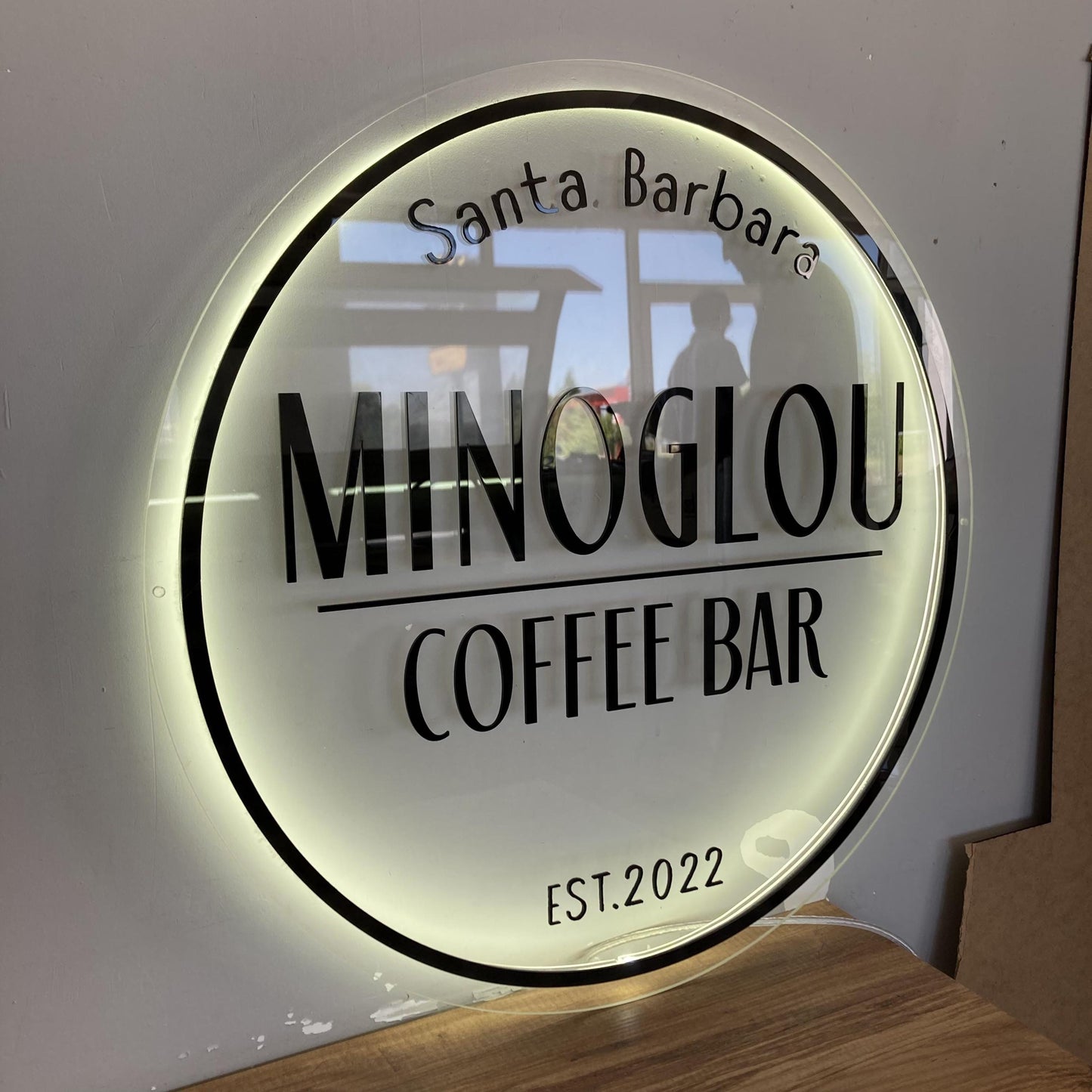 Custom 3D Business Logo Sign, Backlit Acrylic Sign, Personalized Business Name Sign, Salon Wall Decor, Office Sign, Storefront Sign