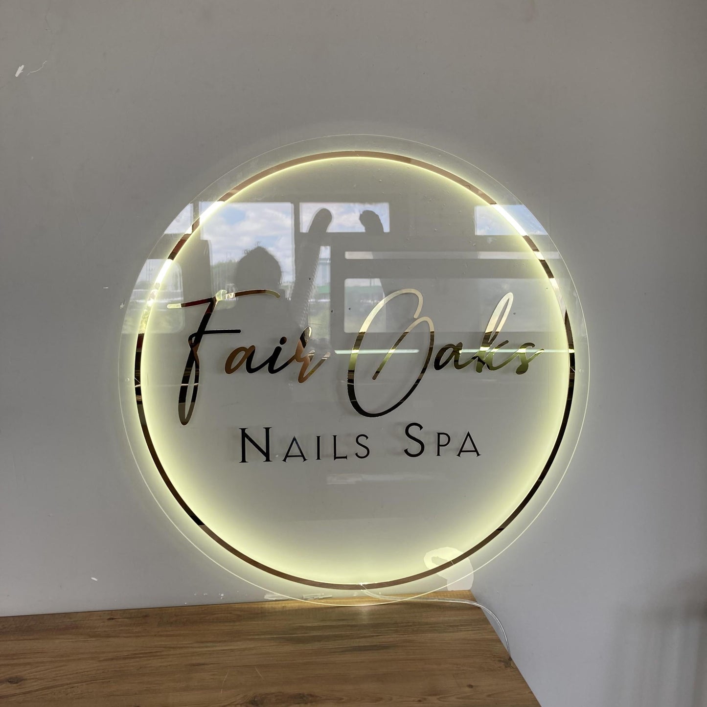 Business Logo Sign, Custom 3D Backlit Acrylic Sign, Personalized Business Name Sign, Salon Wall Decor, Office Sign, Storefront Sign