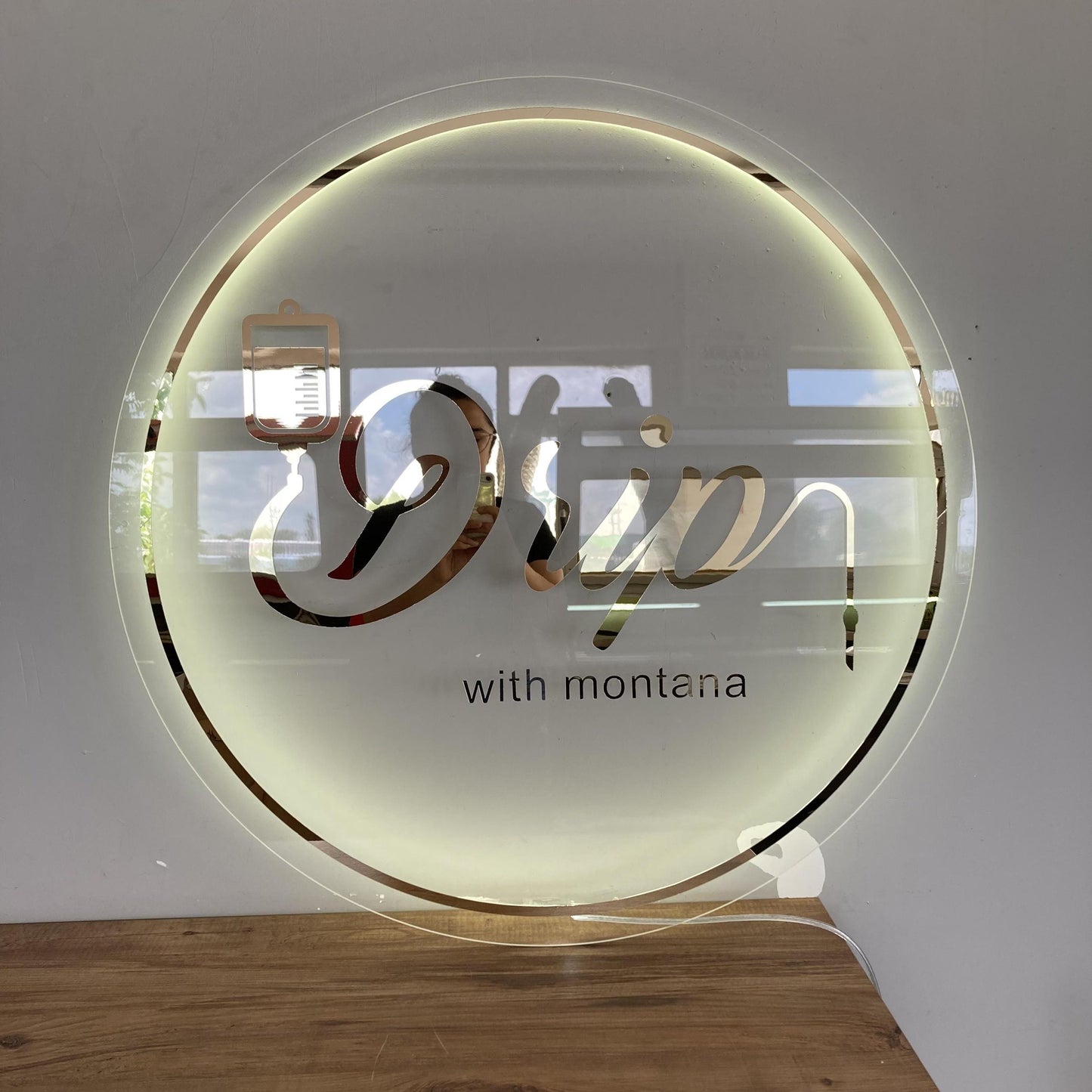 Business Logo Sign, Custom 3D Backlit Acrylic Sign, Personalized Business Name Sign, Salon Wall Decor, Office Sign, Storefront Sign