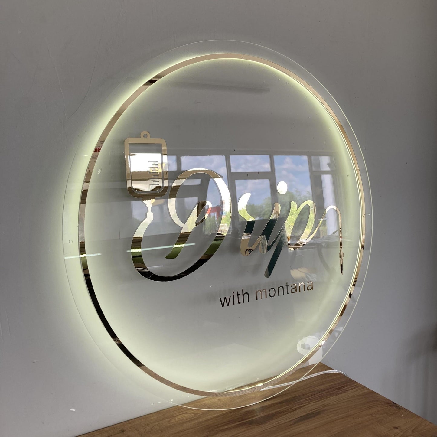 Business Logo Sign, Custom 3D Backlit Acrylic Sign, Personalized Business Name Sign, Salon Wall Decor, Office Sign, Storefront Sign