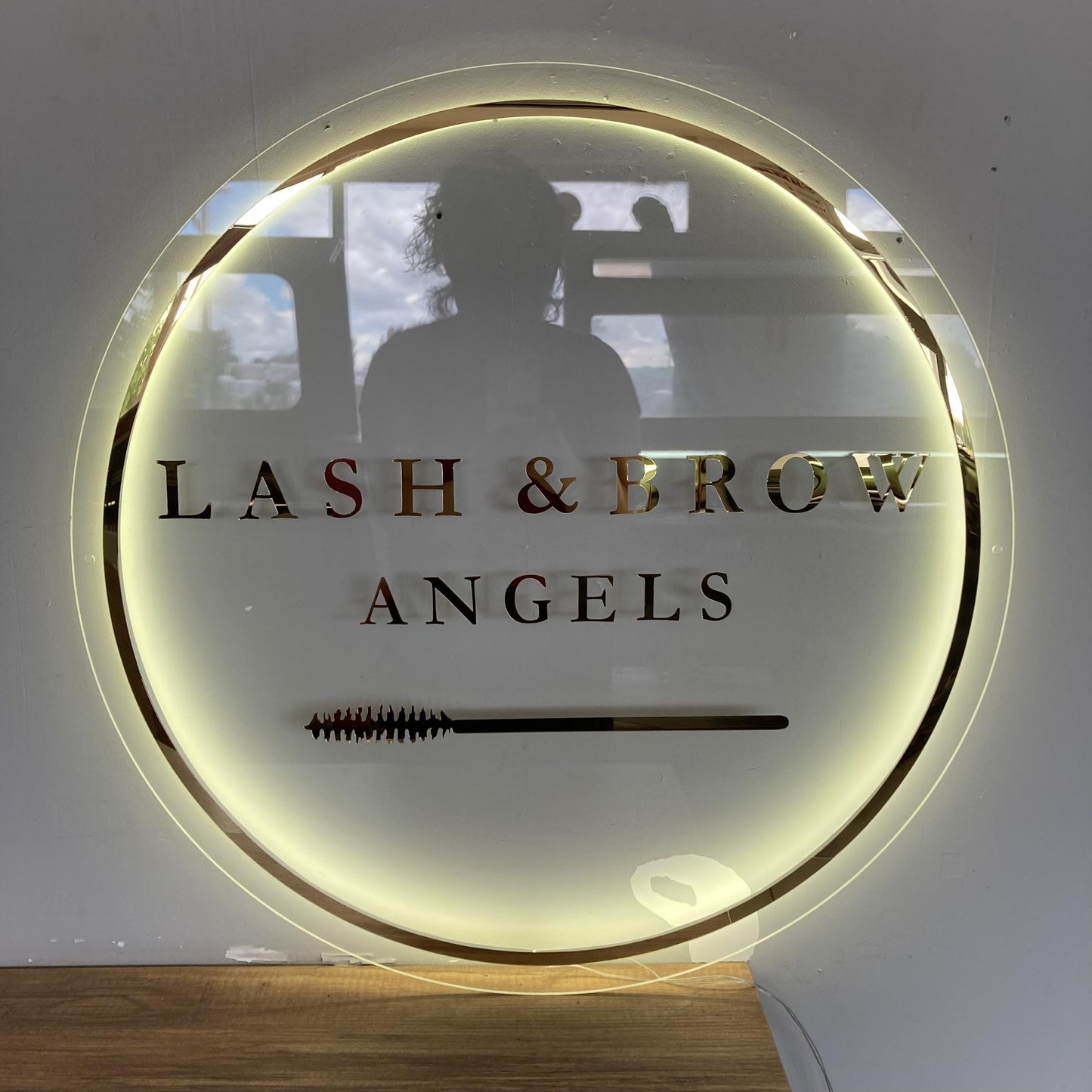 Business Logo Sign, Custom 3D Backlit Acrylic Sign, Personalized Business Name Sign, Salon Wall Decor, Office Sign, Storefront Sign