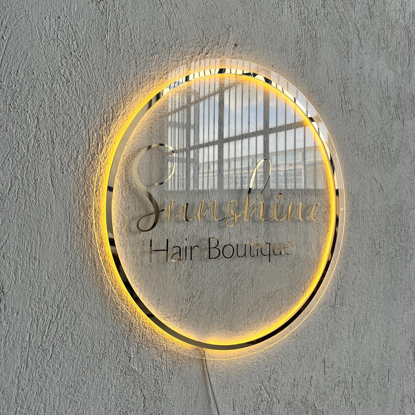 Custom 3D Business Logo Sign, Backlit Acrylic Sign, Personalized Business Name Sign, Salon Wall Decor, Office Sign, Storefront Sign