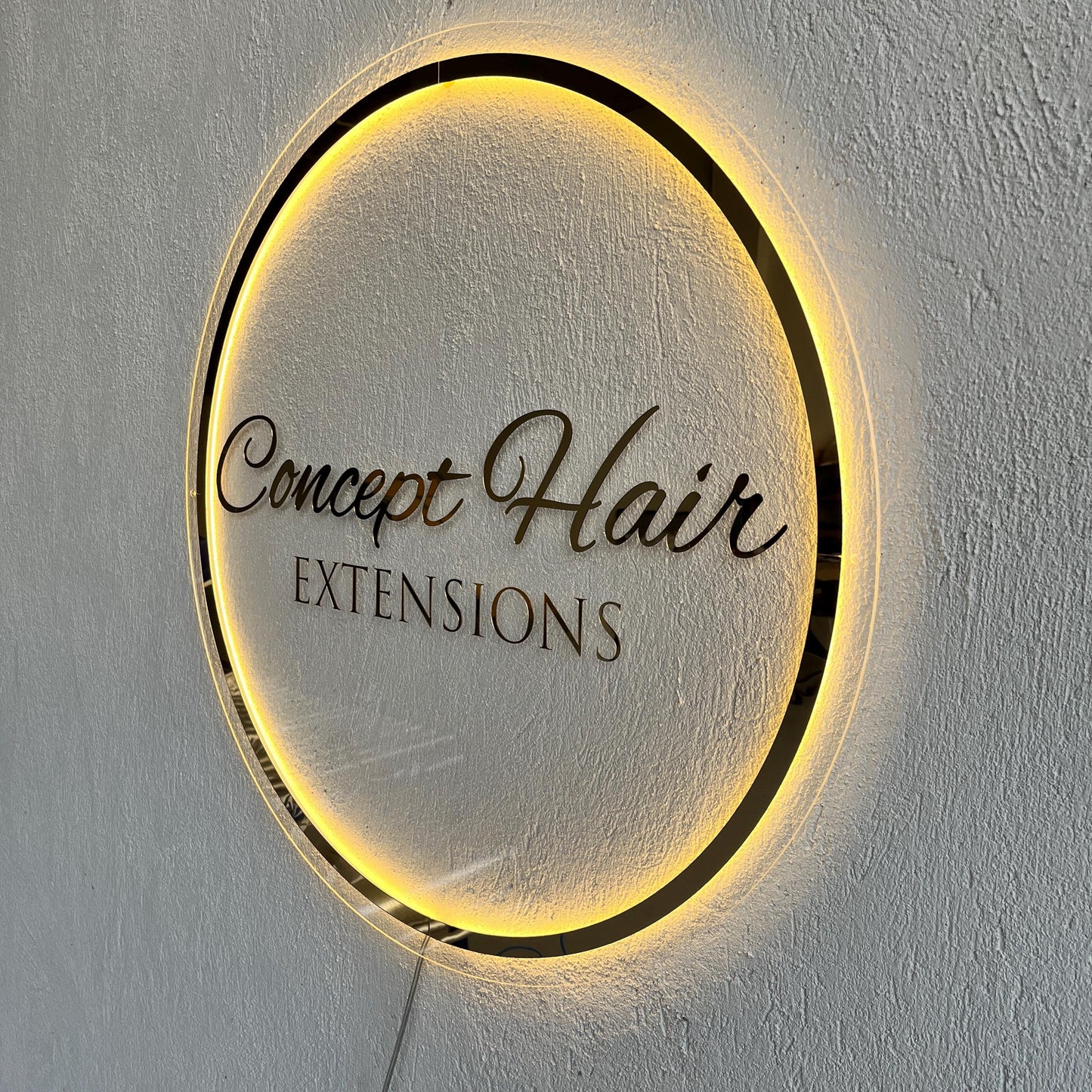 Custom 3D Business Logo Sign, Backlit Acrylic Sign, Personalized Business Name Sign, Salon Wall Decor, Office Sign, Storefront Sign
