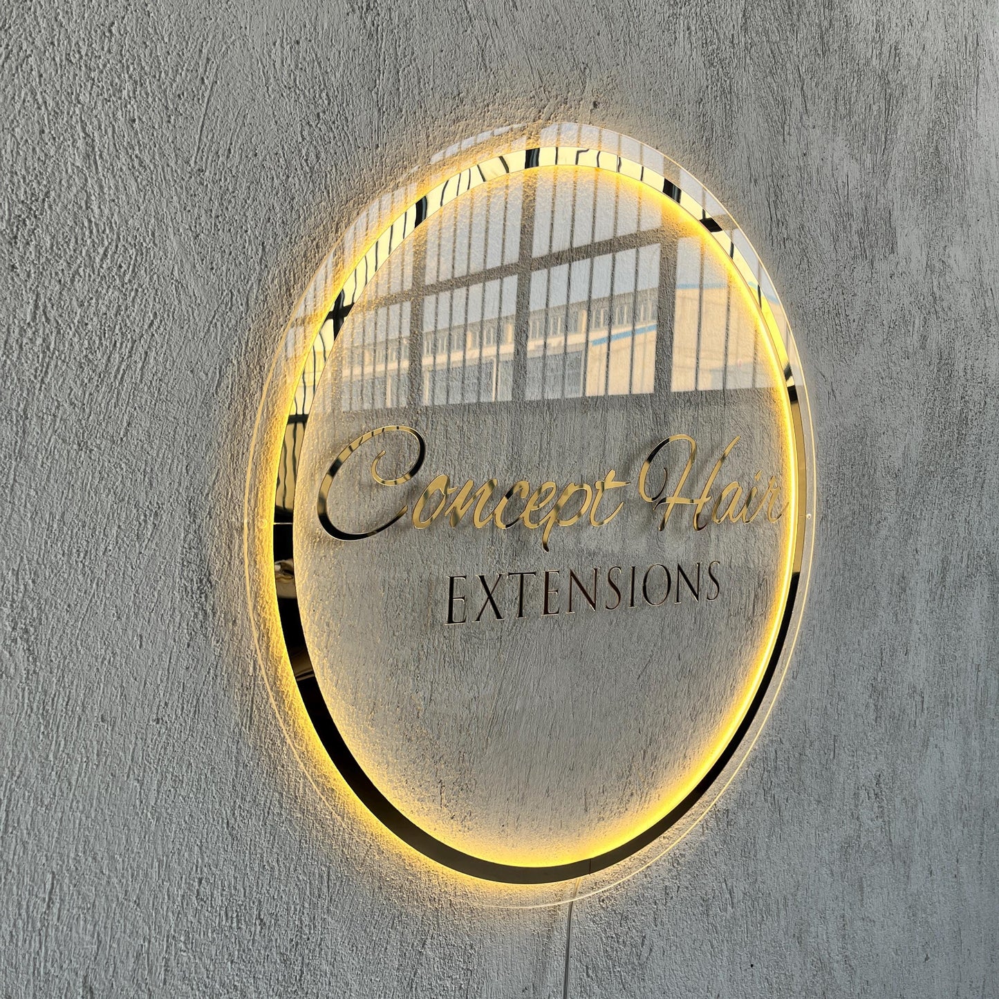 Custom 3D Business Logo Sign, Backlit Acrylic Sign, Personalized Business Name Sign, Salon Wall Decor, Office Sign, Storefront Sign