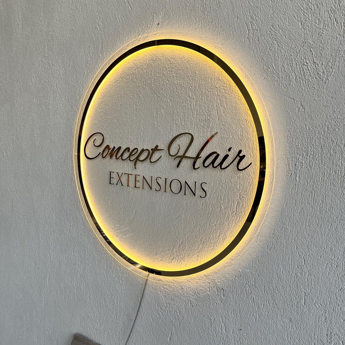 Custom 3D Business Logo Sign, Backlit Acrylic Sign, Personalized Business Name Sign, Salon Wall Decor, Office Sign, Storefront Sign
