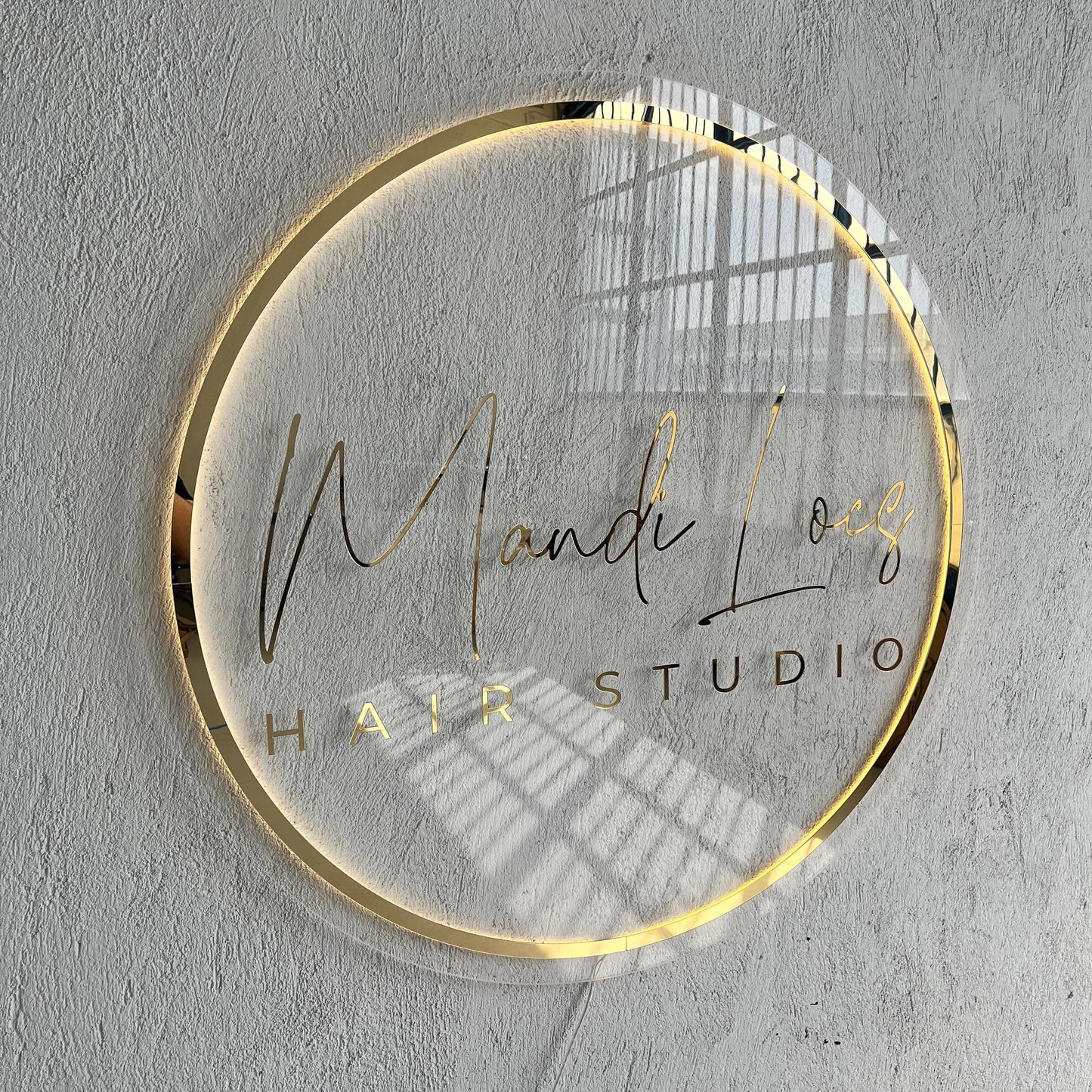 Custom 3D Business Logo Sign, Backlit Acrylic Sign, Personalized Business Name Sign, Salon Wall Decor, Office Sign, Storefront Sign