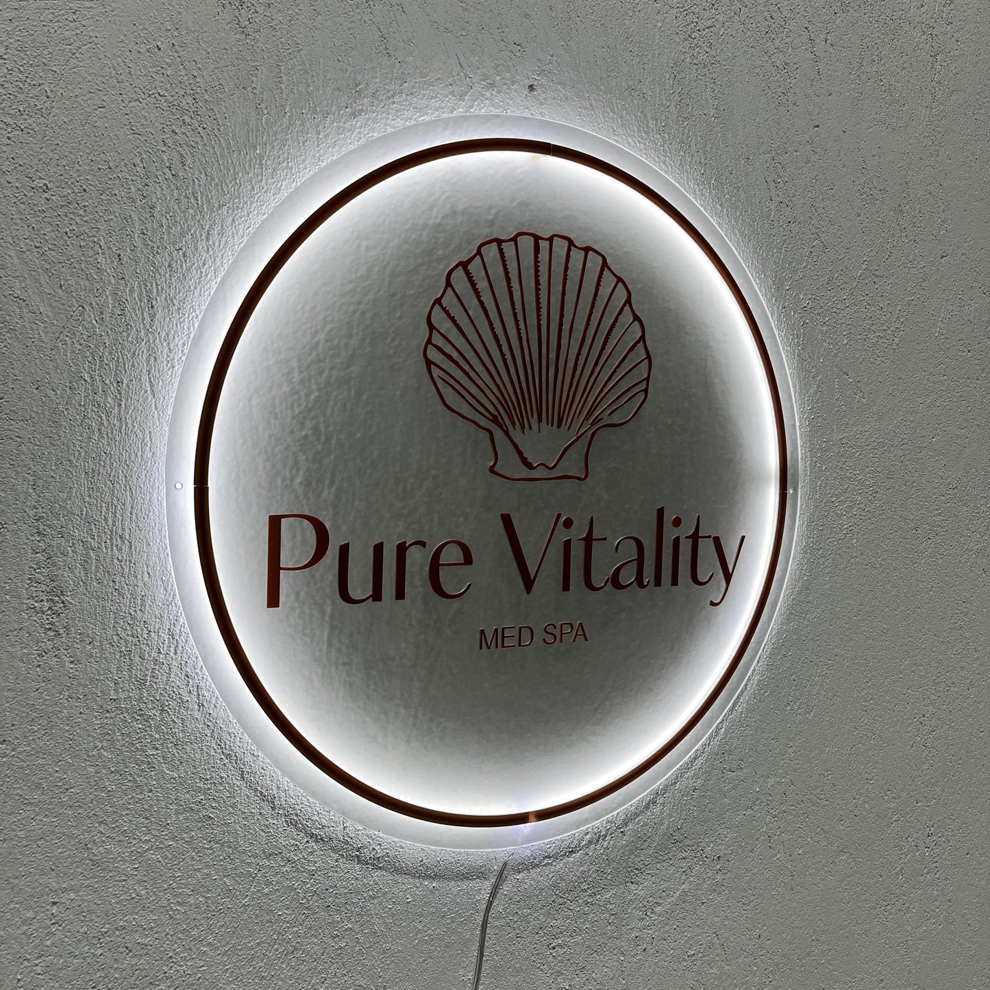 Frosted Custom Sign Business Logo, Backlit Acrylic Sign, Personalized Business Name Sign, Salon Wall Decor, Office Sign, Storefront Sign