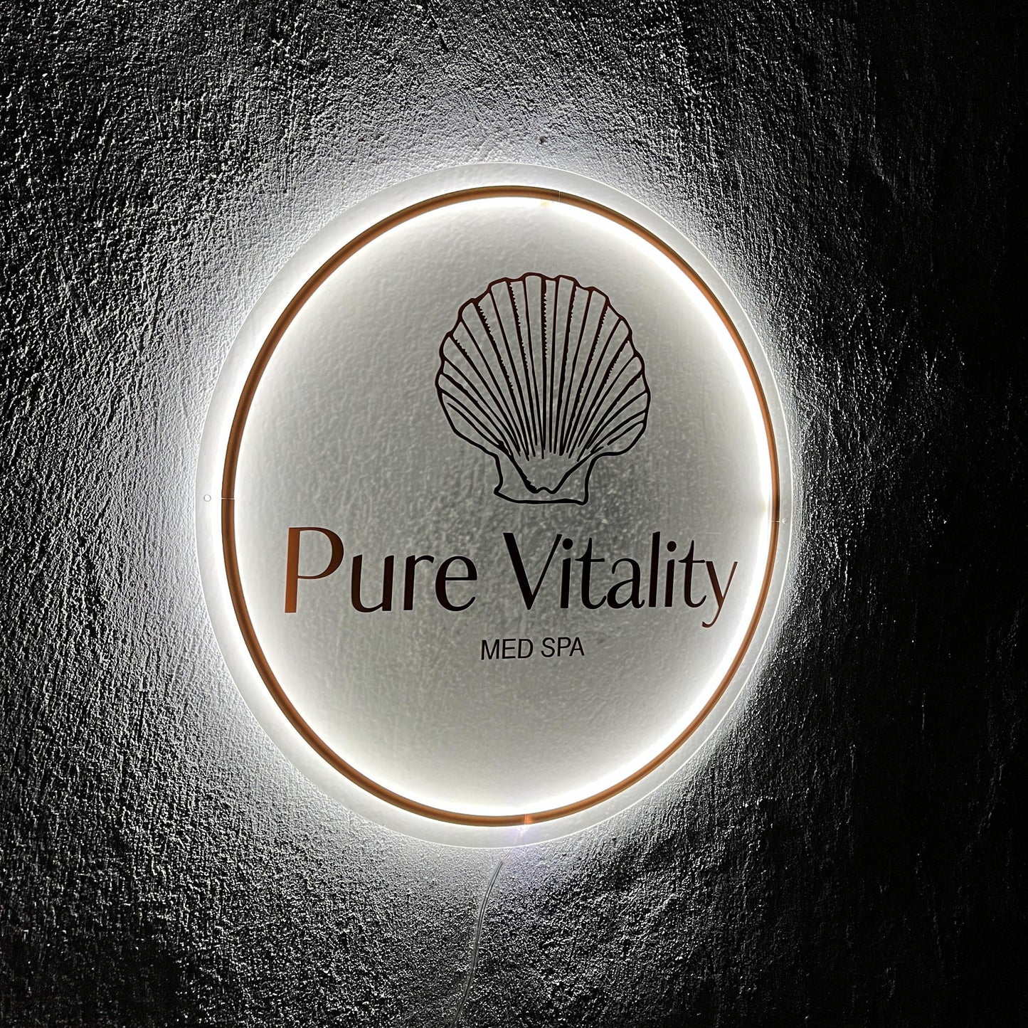 Frosted Custom Sign Business Logo, Backlit Acrylic Sign, Personalized Business Name Sign, Salon Wall Decor, Office Sign, Storefront Sign